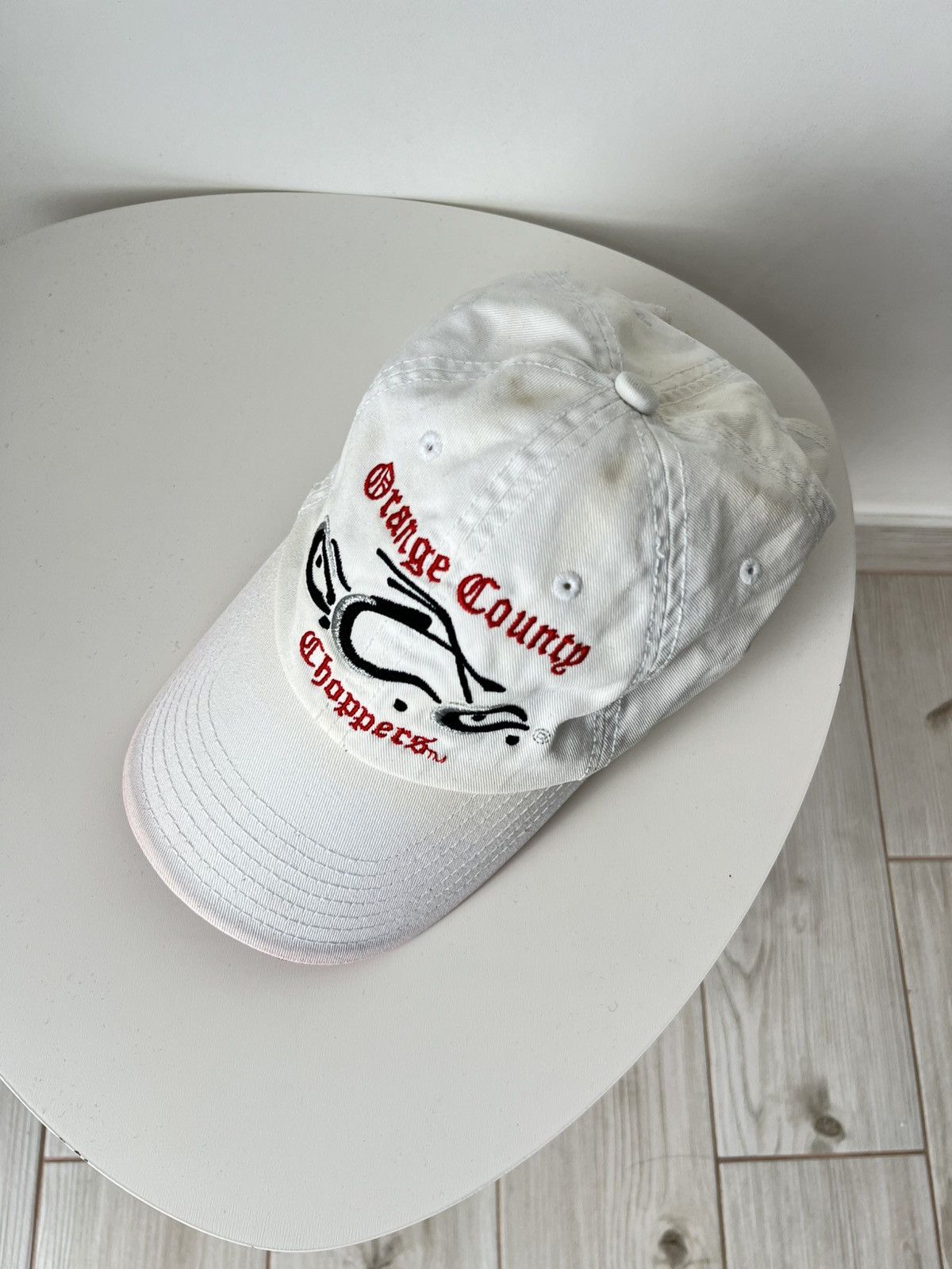 Vintage Orange County Choppers Cap, White Red with Logo, OSFM Size ONE SIZE - 5 Thumbnail