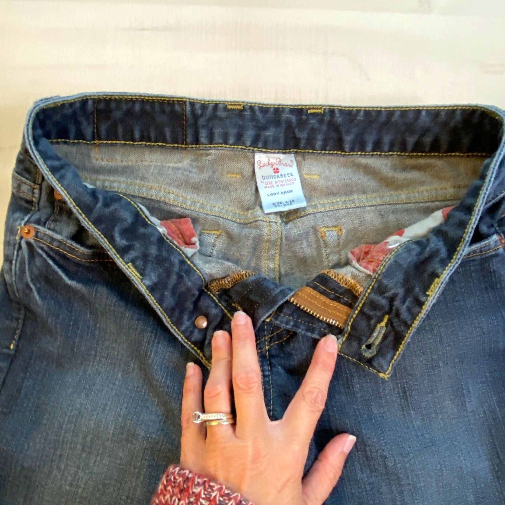Lucky Brand Lucky Brand Women's Cropped Dark Blue Jeans 0/25 Size 25" / US 0 / IT 36 - 3 Thumbnail