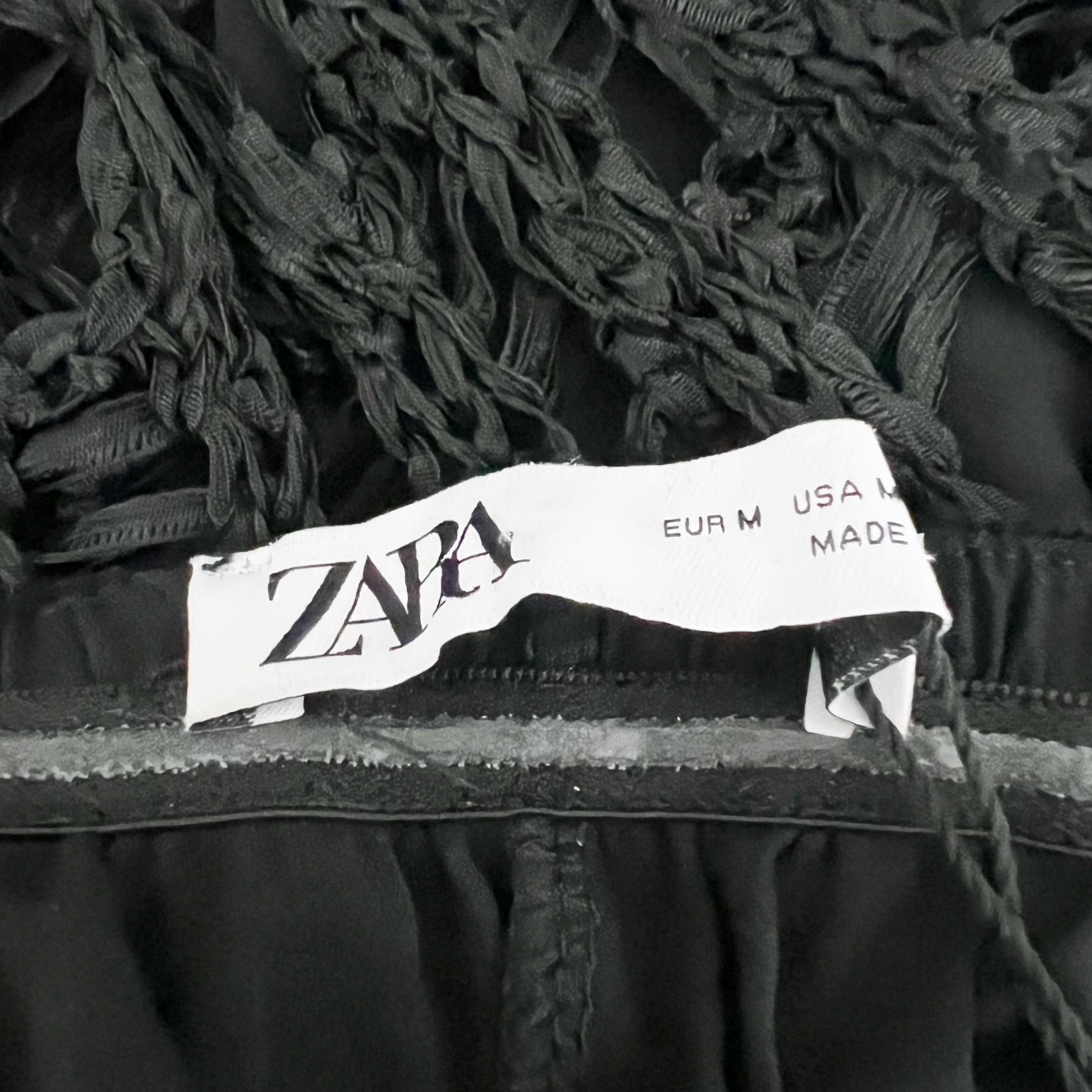 Zara NEW Zara Raffia Crochet Knit Fish Net Mid Size 28" / US 6 / IT 42 - 2 Thumbnail