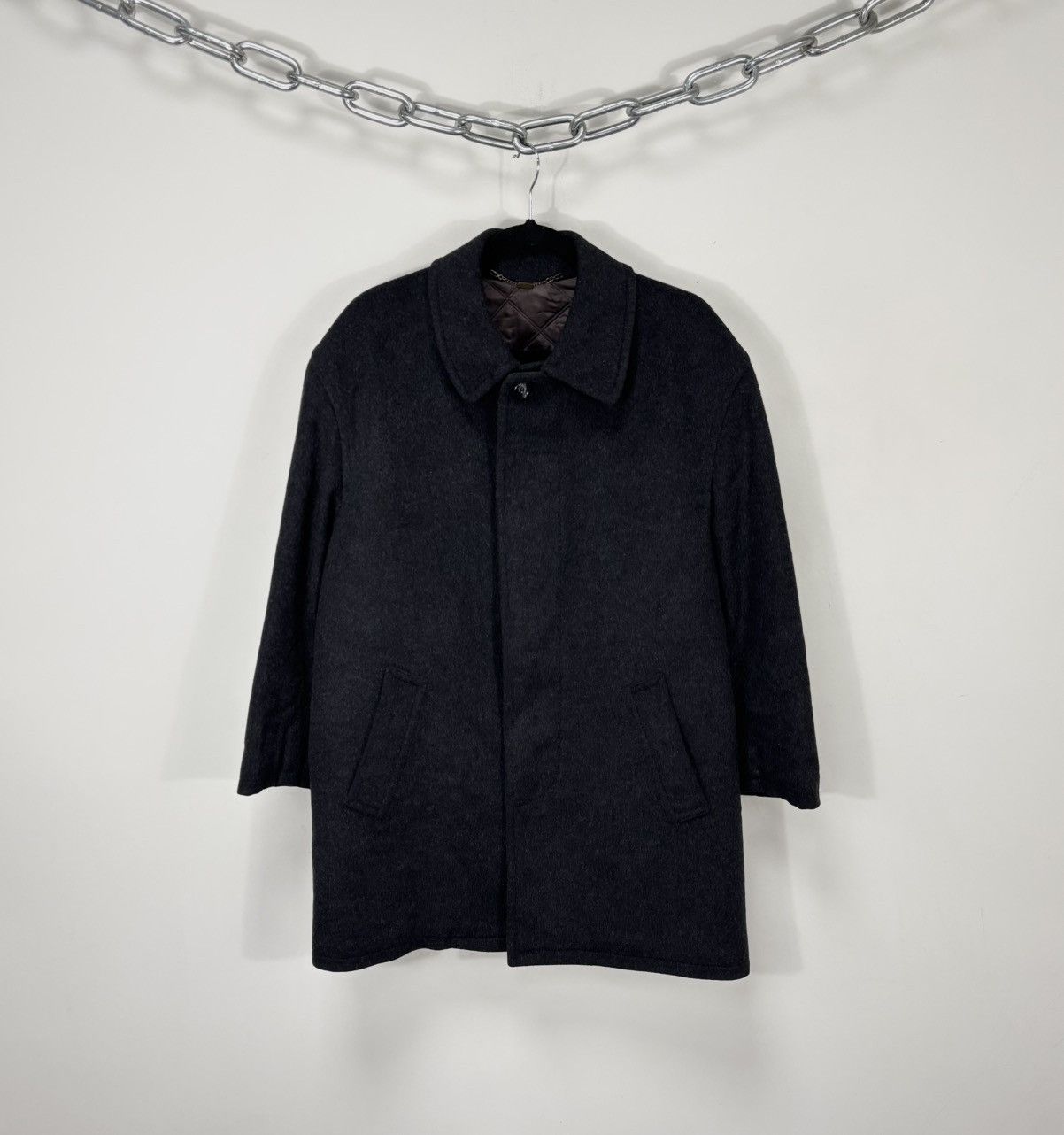 Other Vintage Moessmer Tyrol Loden Men’s Dark Gray Wool Overcoat Size US M / EU 48-50 / 2 - 1 Thumbnail