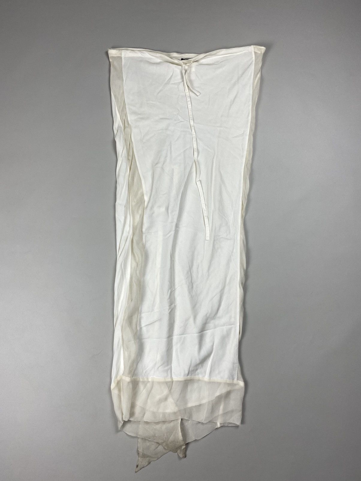 image of Ann Demeulemeester Ladies Viscose / Silk Maxi Skirt Size 38 in White Milk, Women's