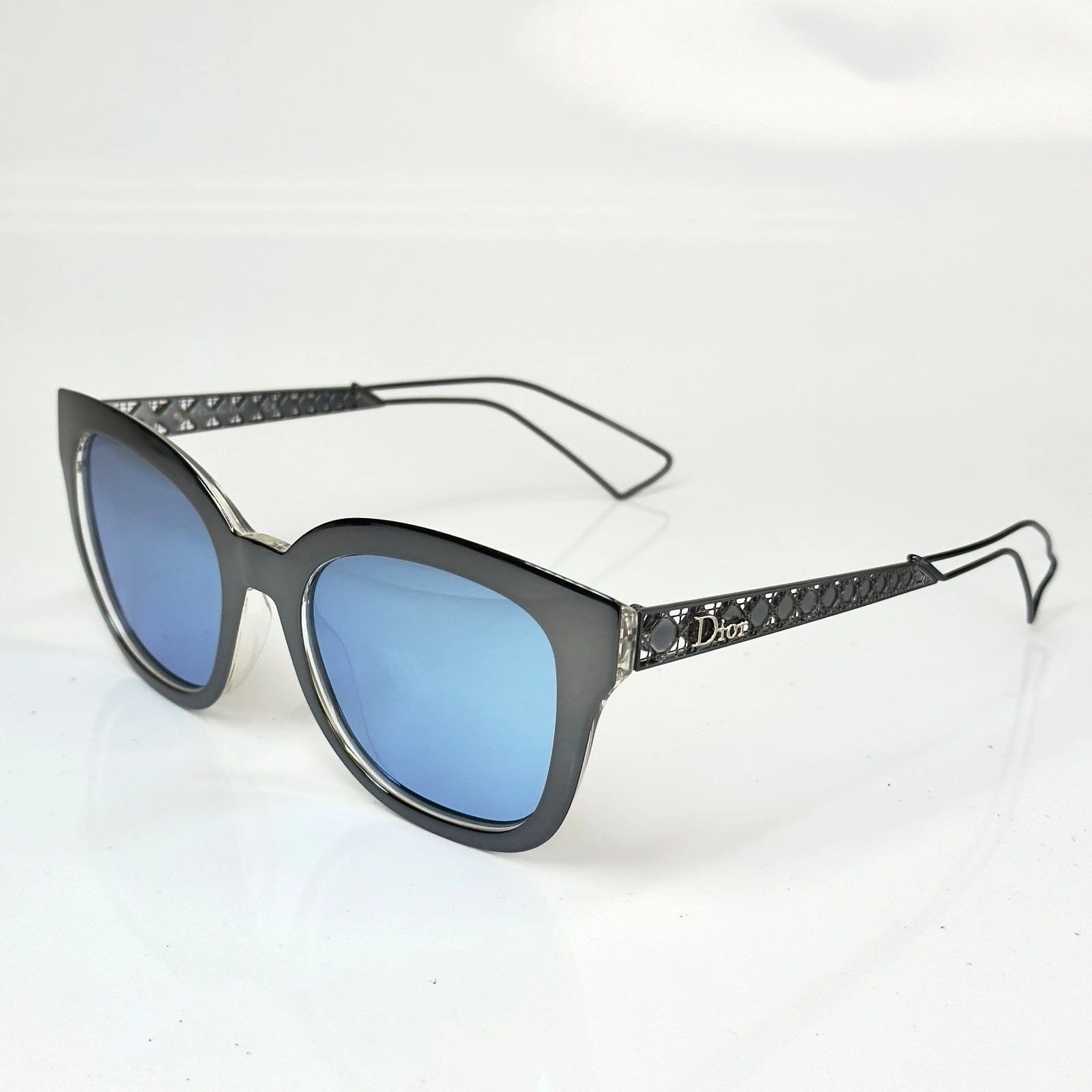 Christian Dior Monsieur CHRISTIAN DIOR DIORAMA 1 Grey Blue Mirrored Metal RAMA Size ONE SIZE - 5 Thumbnail