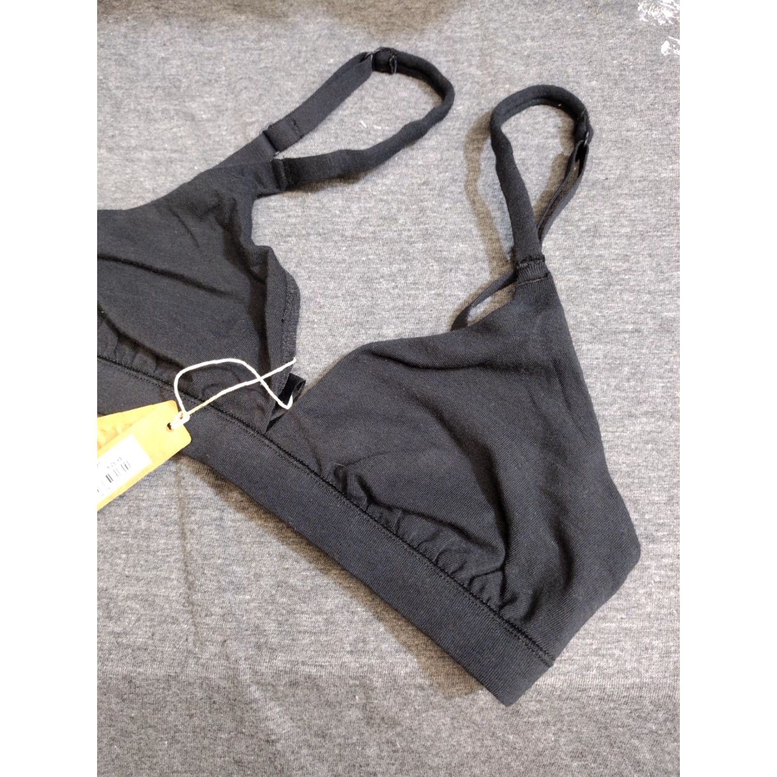 SKIMS SKIMS Triangle Bralette Women XS Soot Cotton Jersey Bralette Adjustable Strap Wireless 90s Colorful Rose Theme Brand: Skims Size ONE SIZE - 5 Thumbnail