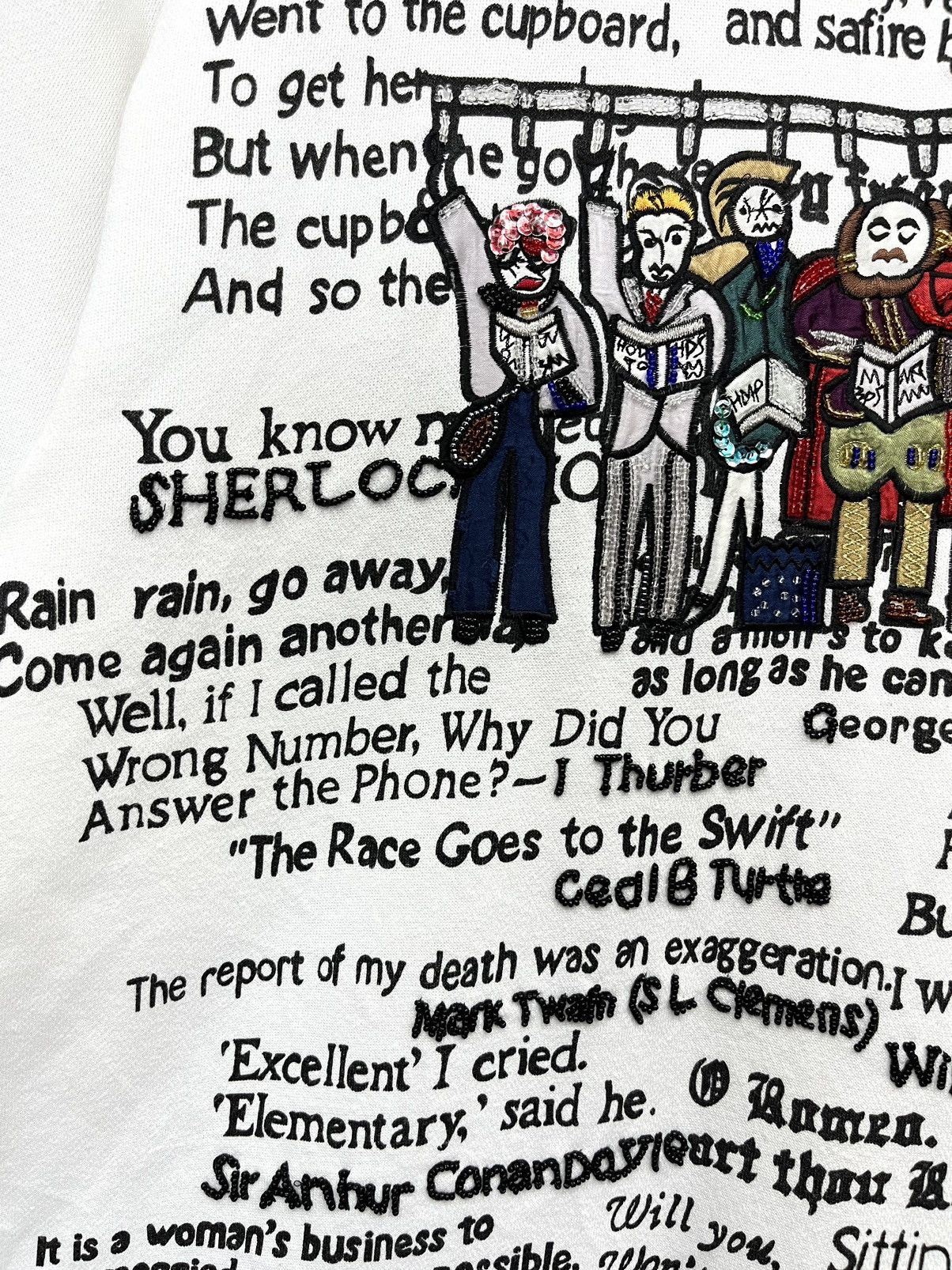 Designer ASHIYA Art Vintage Famous Poems Quotes Mock Neck Sweatshirt Size US M / EU 48-50 / 2 - 9 Thumbnail