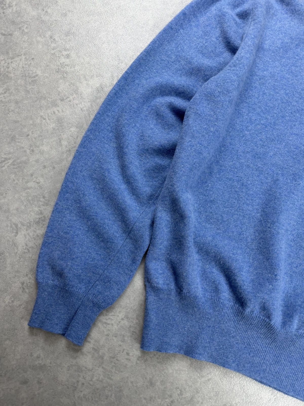 Scott & Charters Scott & Charters Lambswool 1/4 Zip Sweater Blue Size 44 Size US S / EU 44-46 / 1 - 3 Thumbnail