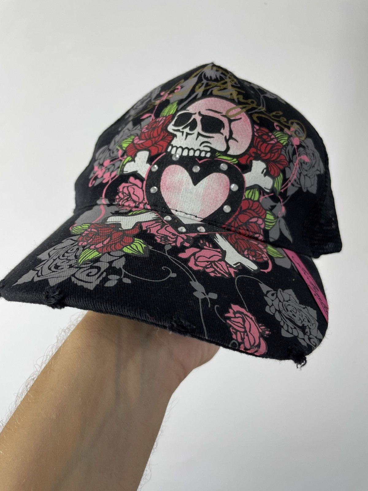 Japanese Brand × Vintage Vintage Black y2k cap hat ed hardy style Size ONE SIZE - 4 Thumbnail