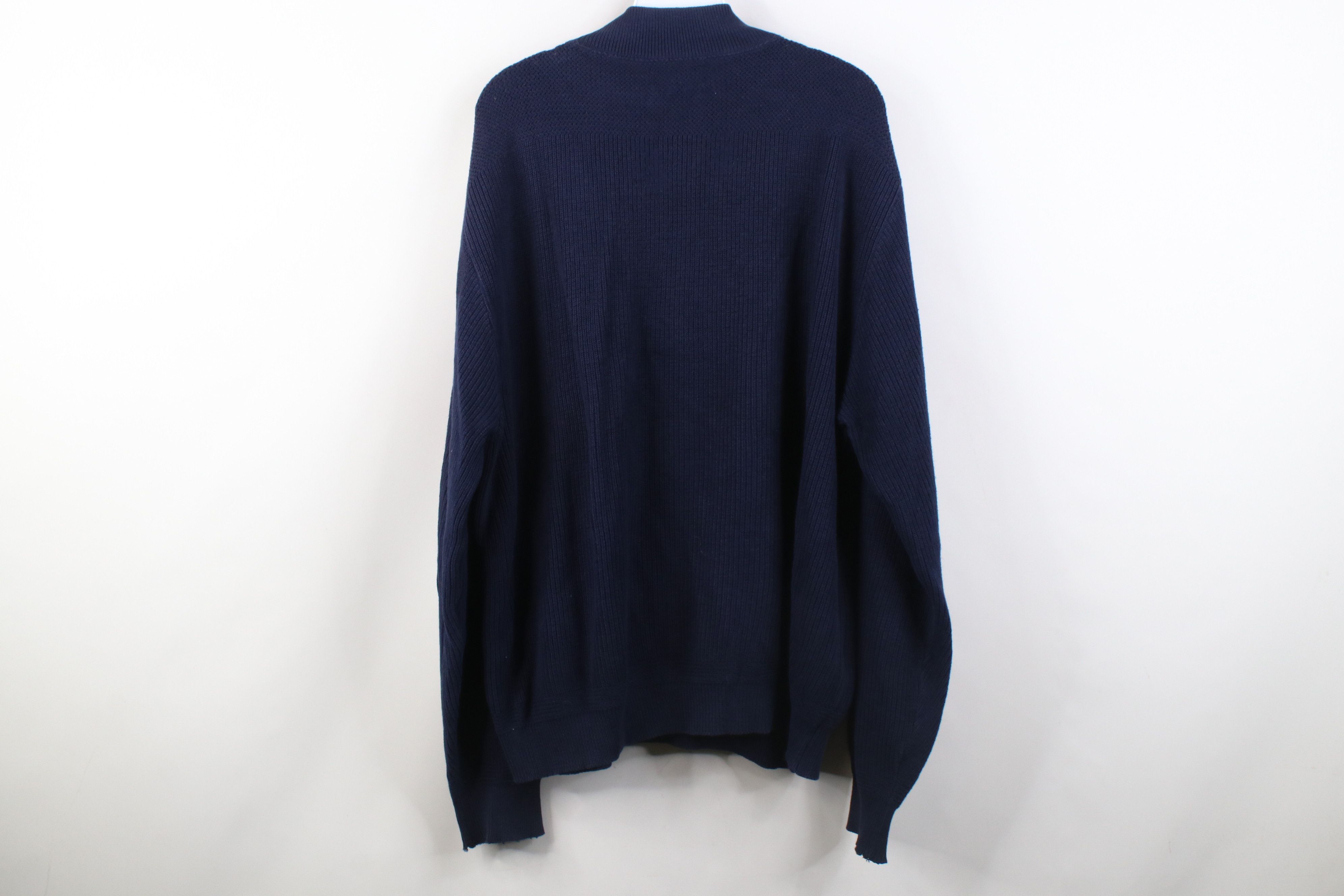 Lands' End Vintage 90s Lands End Cotton Ribbed Knit Henley Sweater USA Size US L / EU 52-54 / 3 - 11 Thumbnail