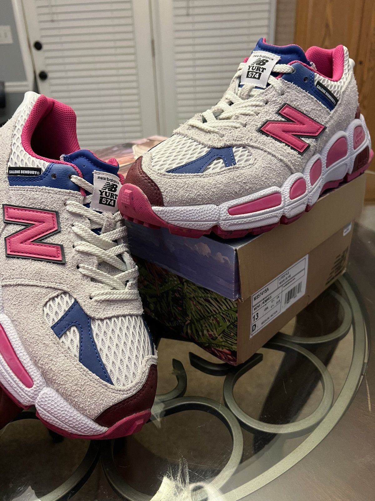New Balance × Salehe Bembury Salehe Bembury x NB 574 YURT “Universal Communication” Size US 13 / EU 46 - 1 Thumbnail