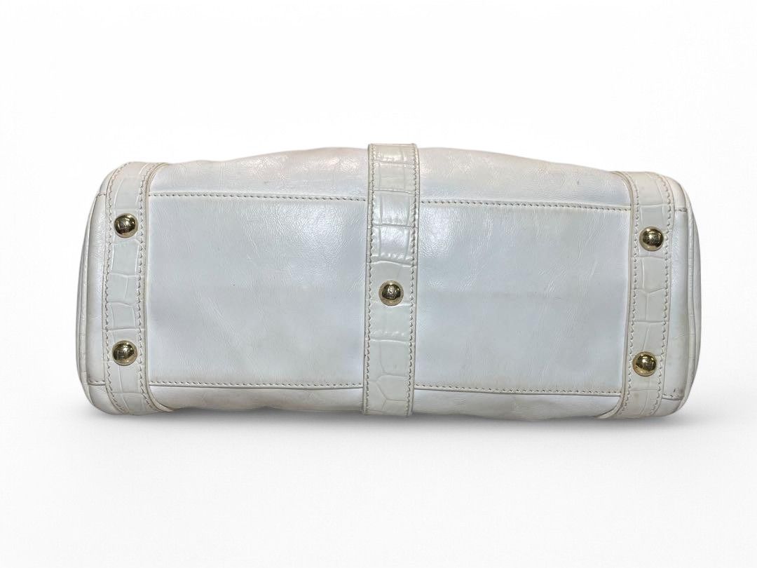 Fendi Fendi - Selleria White Leather Handbag Shoulder Bag Charm Size ONE SIZE - 3 Thumbnail