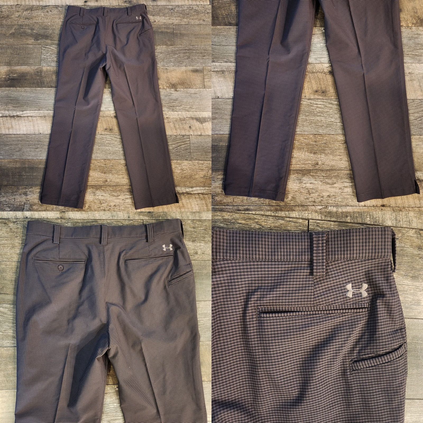 Under Armour Under Armour Pants Mens 36x32 Gray Check Bentgrass Tech Golf Performance Stretch Chino Casual Straight Logo Preppy Sports Mens Size US 36 / EU 52 - 8 Thumbnail