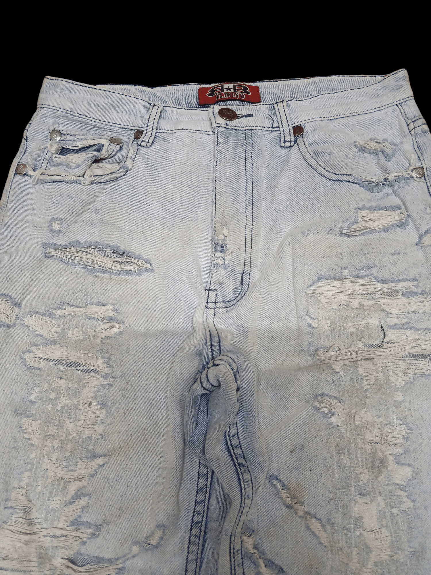 Japanese Brand distressed denim b.bond jeans brand Size US 30 / EU 46 - 5 Thumbnail