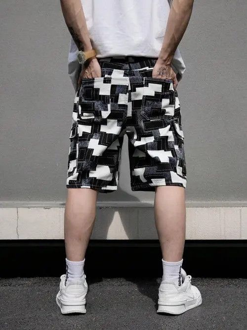Japanese Brand × Vintage VINTAGE RETRO 90s drip street shorts PATCHWORK Size US 30 / EU 46 - 3 Thumbnail