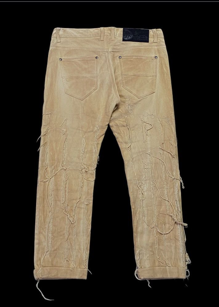 Add × Japanese Brand × Le Grande Bleu (L.G.B.) Add Make Super Striped Destroyed Distressed Cropped Jeans Size US 32 / EU 48 - 2 Thumbnail