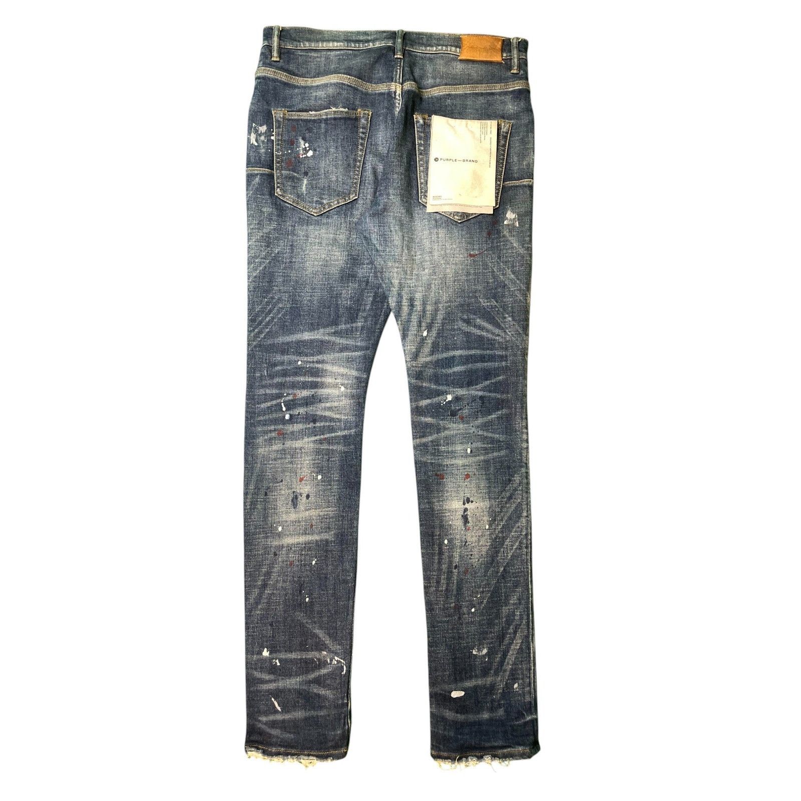 Purple Brand Purple Brand Paint Splattered Dark Wash Blue Jeans Size US 31 - 2 Thumbnail