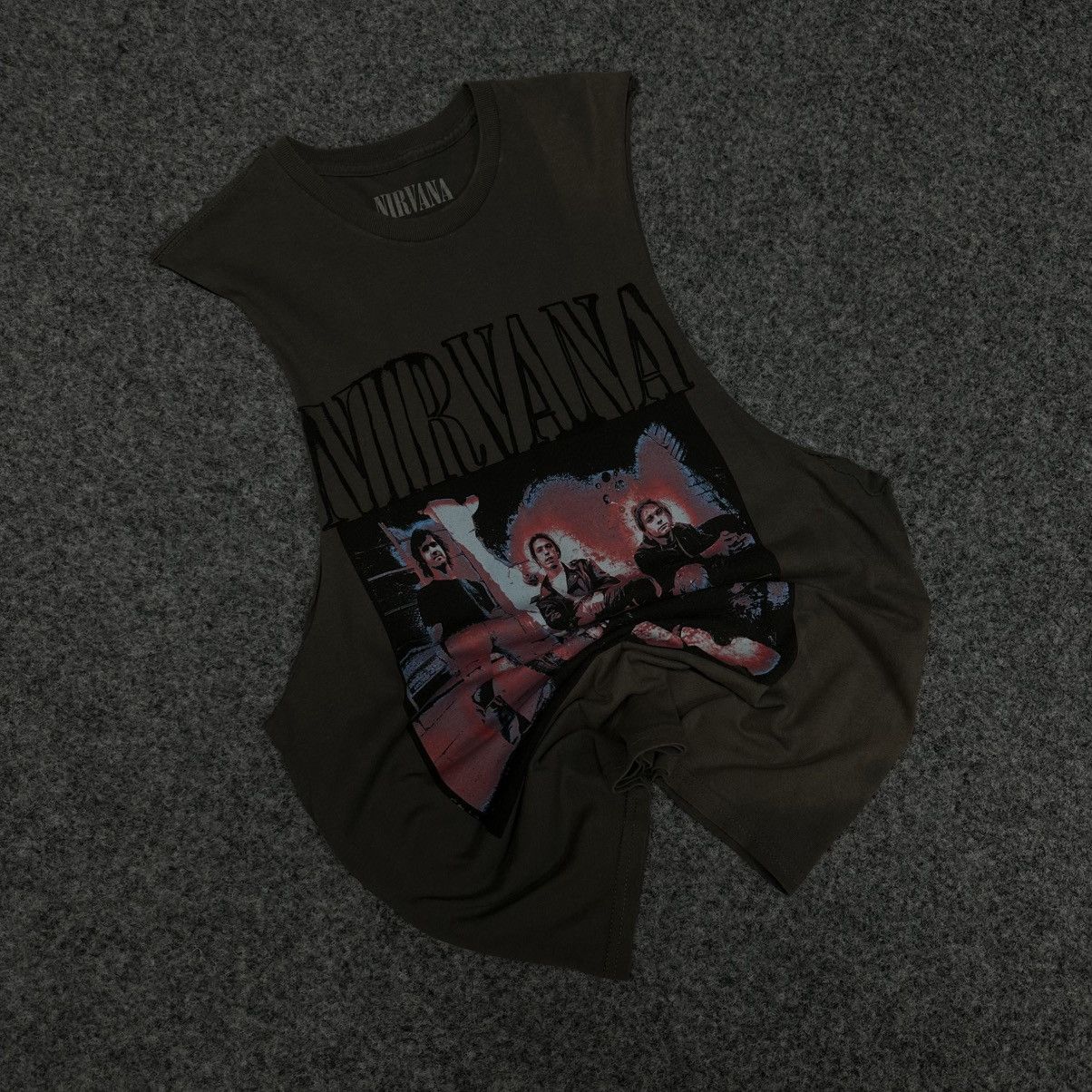 Nirvana VTG Adult Nirvana Tank Top Gray Size XS Band Rock 00s USA Size US XS / EU 42 / 0 - 1 Thumbnail