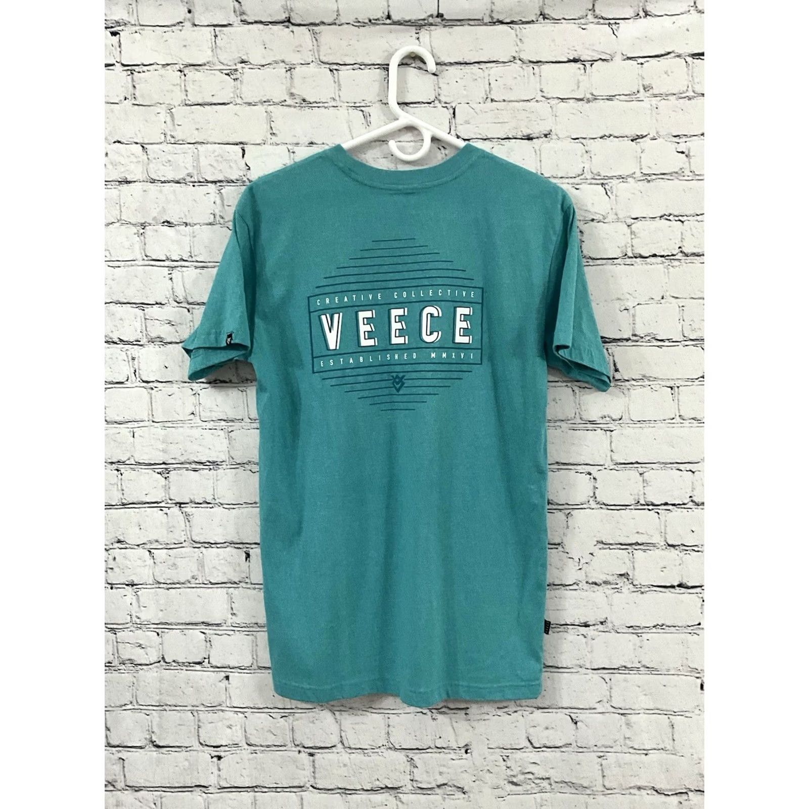 Vintage Veece Embarked T-shirt Men Regular Short Sleeve Crew Neck Graphic Print Blue M Size US M / EU 48-50 / 2 - 2 Thumbnail