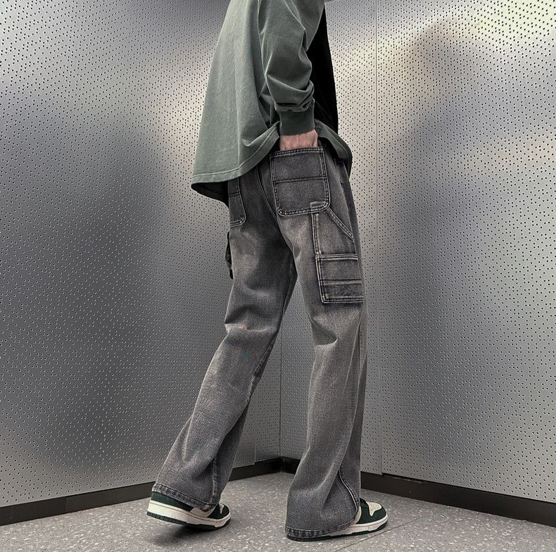Vintage Washed Carpenter Jeans Straight Tube 🆙A001