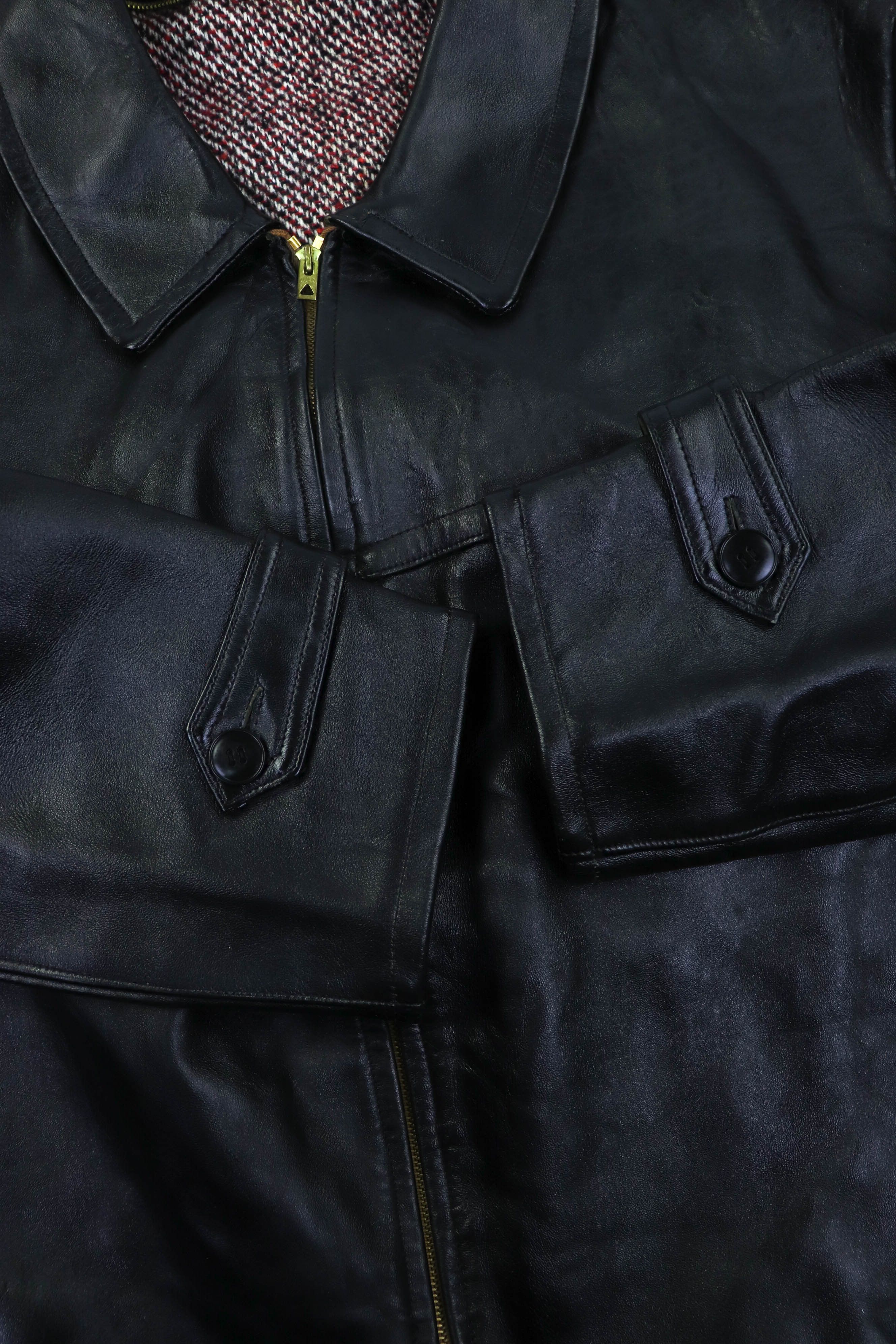 Vintage 60-70s Vintage Graulhet Impercuir French Leather Jacket Coat Size US XL / EU 56 / 4 - 9 Thumbnail