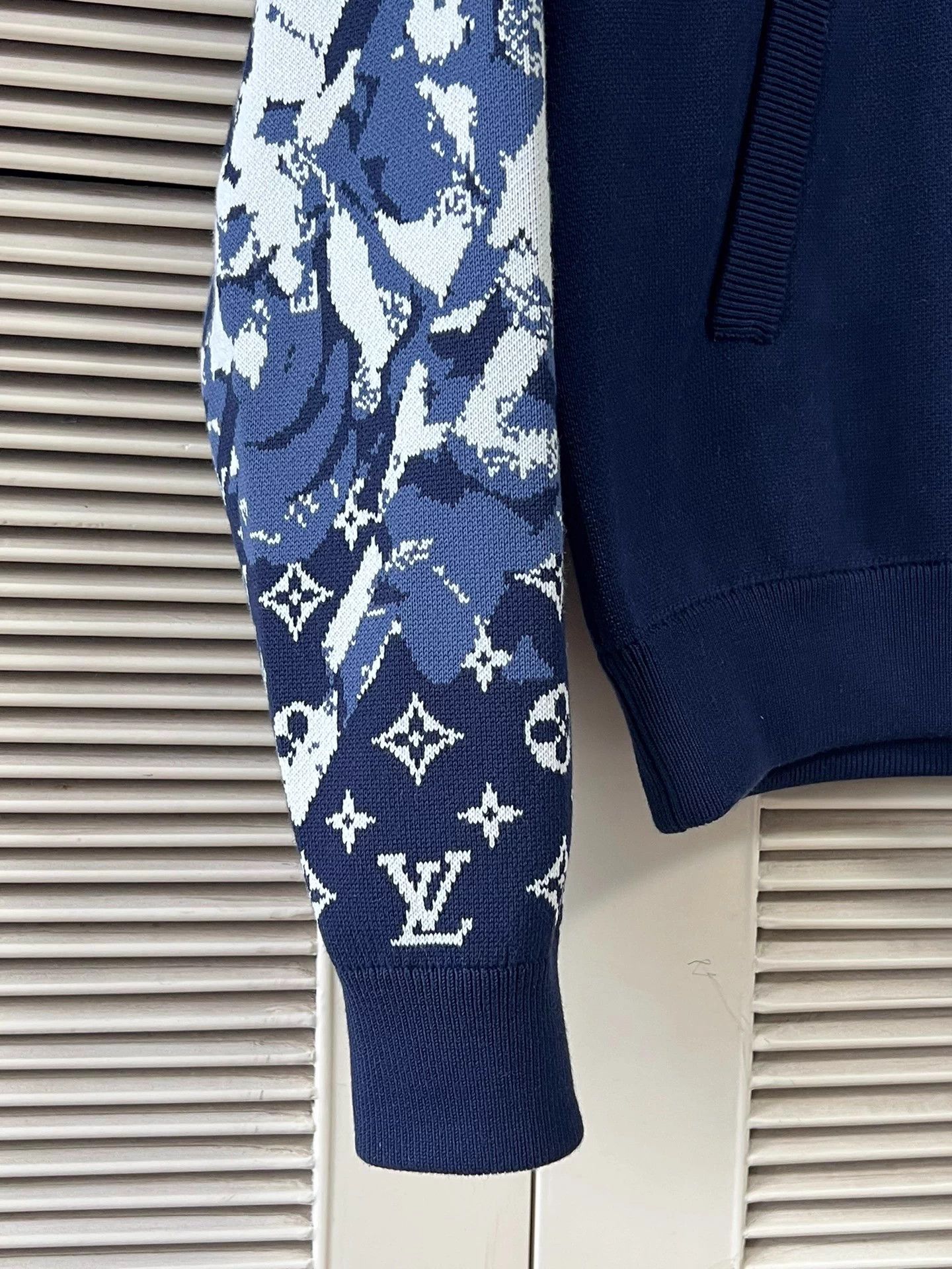Louis Vuitton LV Knit Zipper Jacket Navy Blue Allover Monogram S Size US S / EU 44-46 / 1 - 6 Thumbnail