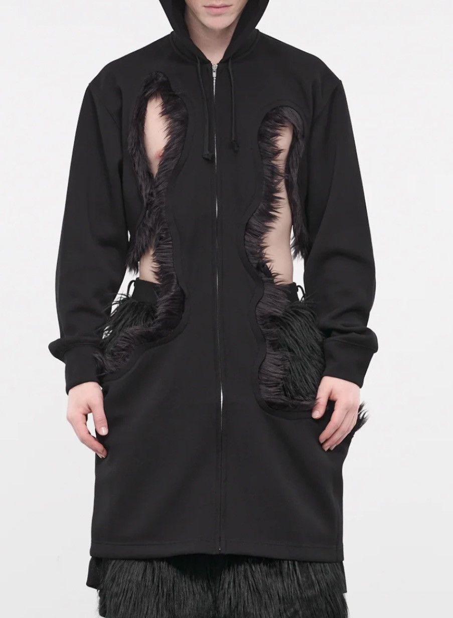Comme des Garcons × Comme des Garcons Homme Plus comme des garçons Homme plus fur cut out hoodie runway Size 48R - 1 Thumbnail