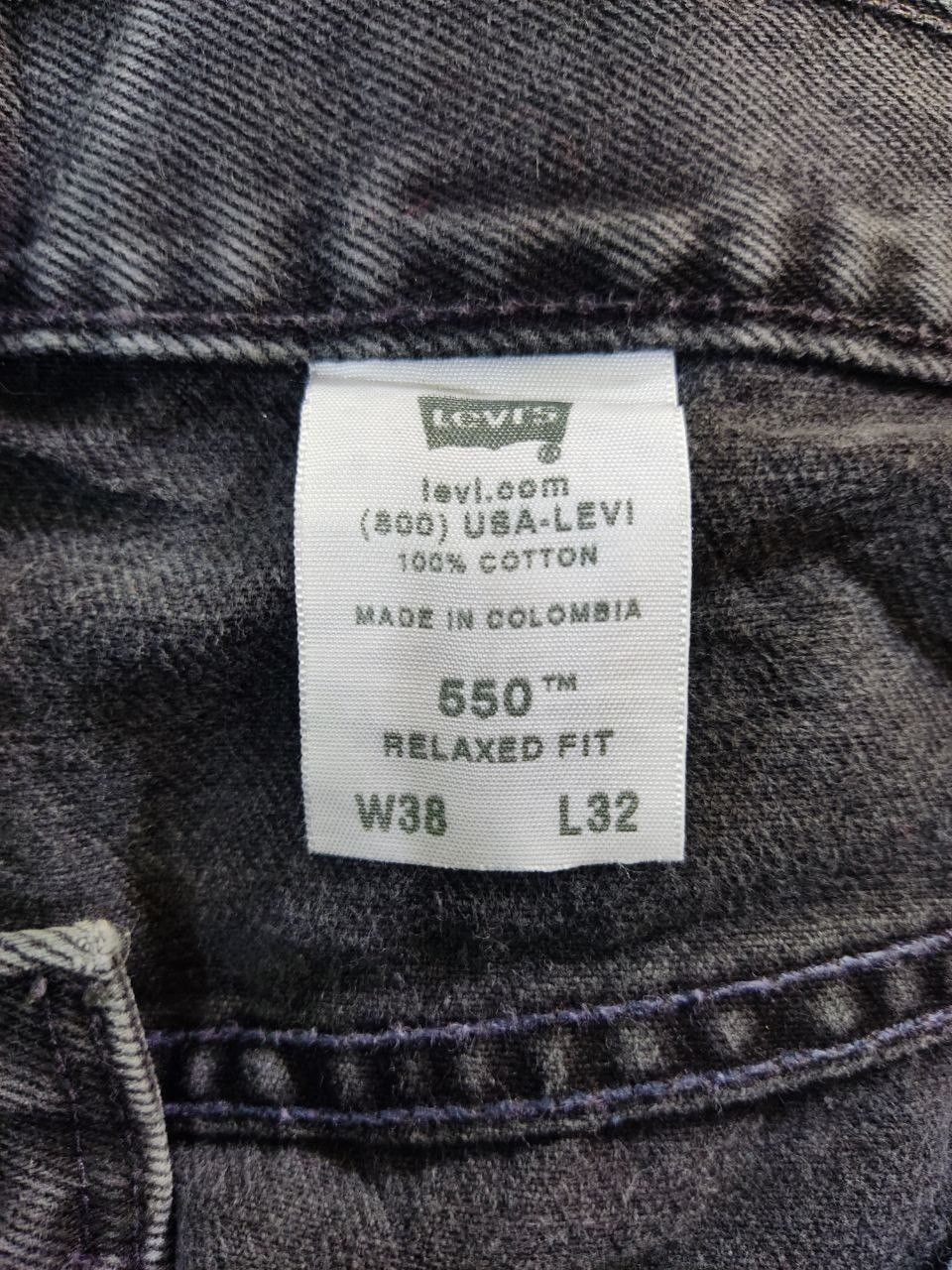 Levi's vintage levis 550 relaxed fit black denim nice design Size US 39 - 4 Thumbnail