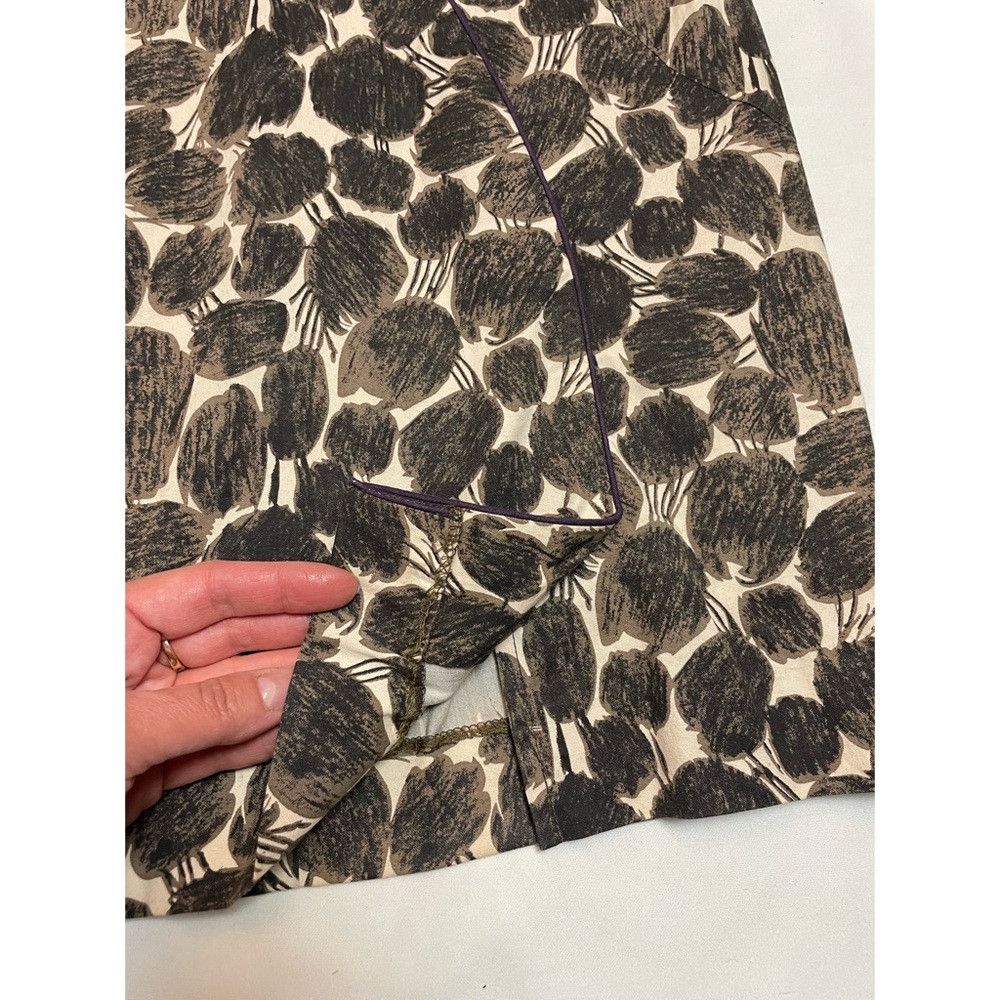 Other Nougat London Cotton Tulip Skirt White Brown Print Size 2 Size 26" / US 2 / IT 38 - 5 Thumbnail