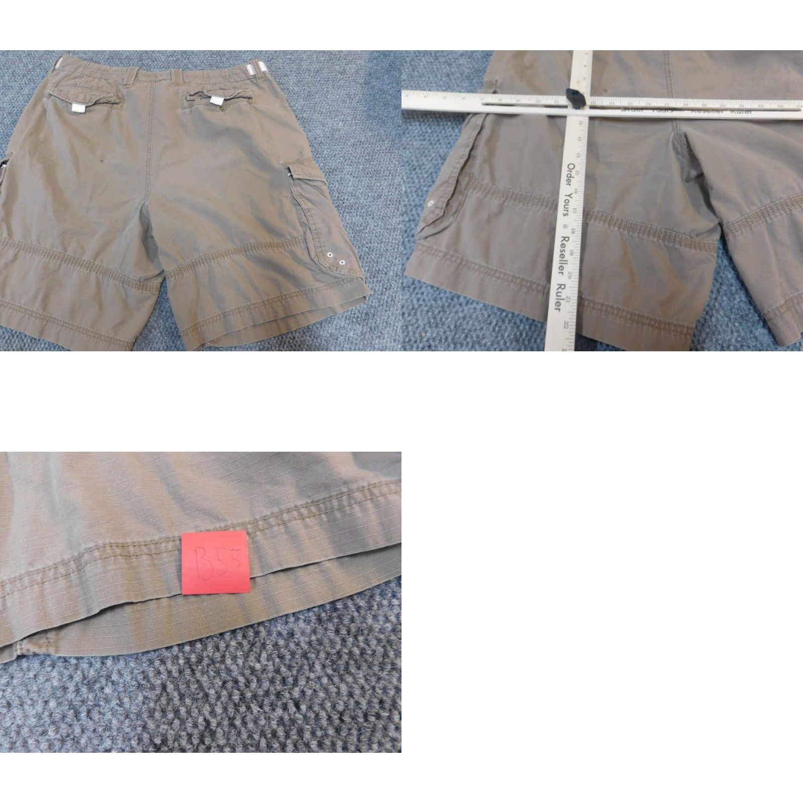 Vintage Lanesboro Mens Cargo Shorts 40W Brown Denim Cotton Flat Front Zip Casual Relaxed Regular 40in Waist Mens Cargo Shorts Brown Vintage? No. Size US 40 / EU 56 - 8 Thumbnail
