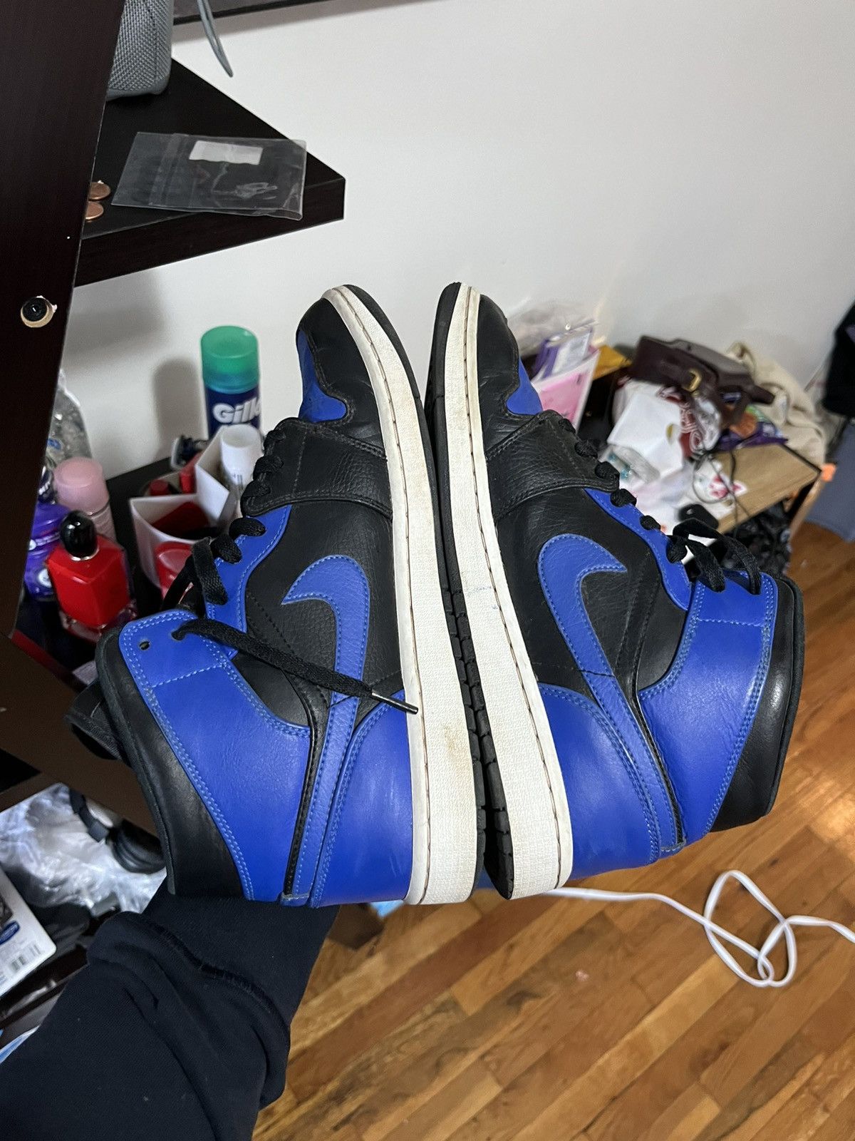Jordan Brand × Nike Nike Air Jordan 1 Retro Hyper Royal 2020 Mid black and navy Size US 10.5 / EU 43-44 - 5 Thumbnail
