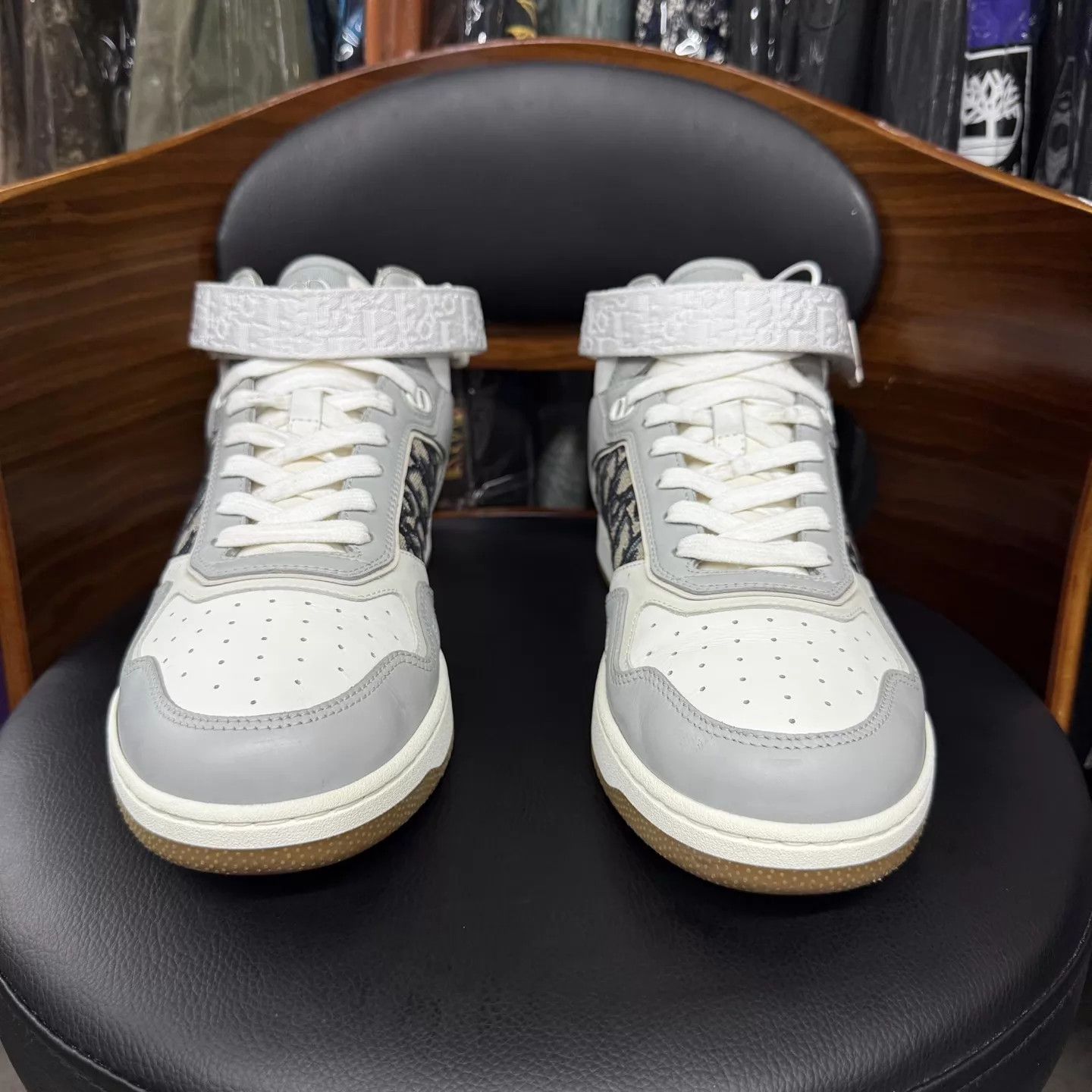 Dior Dior B27 Mid Gray/White Oblique Print 43 98 New Size US 10 / EU 43 - 2 Thumbnail