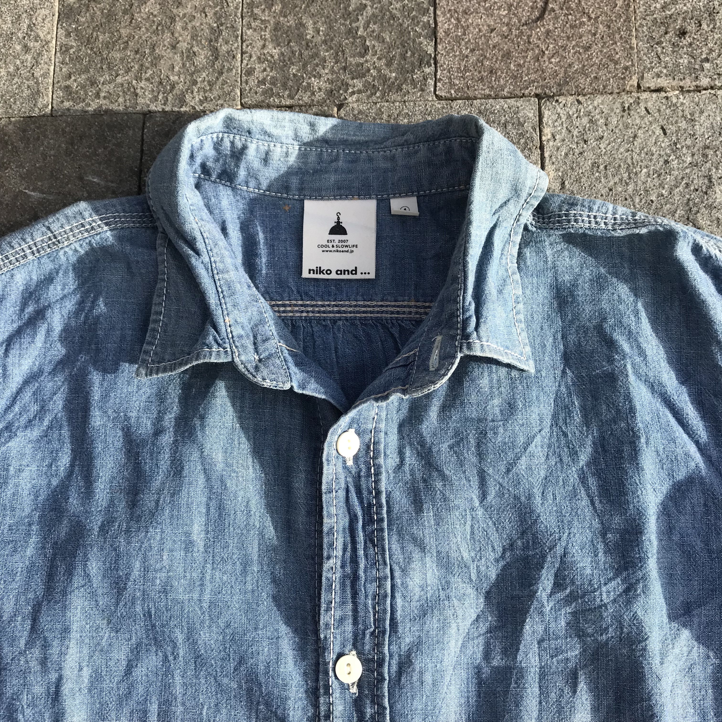 Designer × Japanese Brand Niko and.. Japan Finest Chambray Blue Jeans Long Sleeves Size US M / EU 48-50 / 2 - 3 Thumbnail