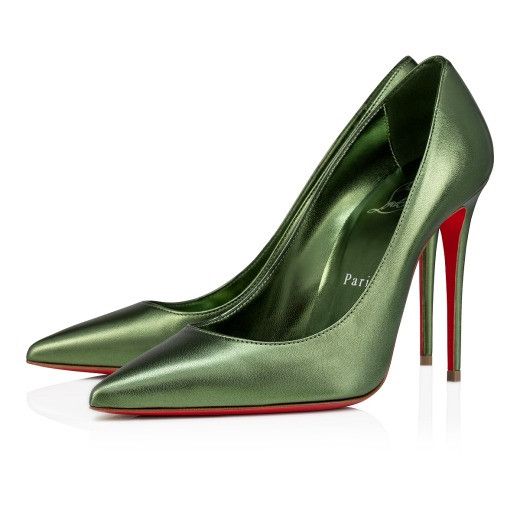 Christian Louboutin o1s1wg110225 Kate 100 Pumps in Green Size US 7 / IT 37 - 1 Thumbnail