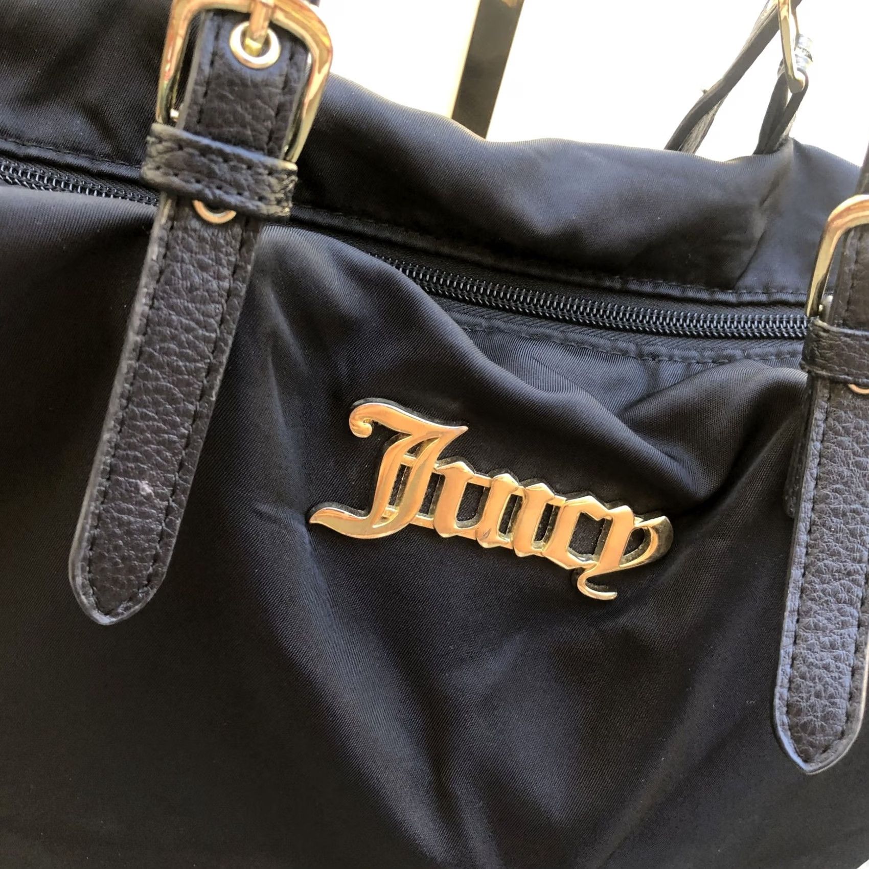 Juicy Couture Juicy Couture Tote Bag Purse Women's Black Shoulder Zipper Large Size ONE SIZE - 3 Thumbnail