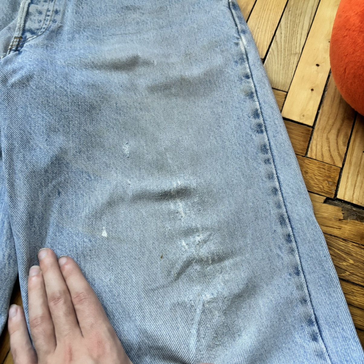 Levi's Vintage 90’s Levi’s 618 CrazyFit Orange Tab Distressed Jeans Size US 32 / EU 48 - 8 Thumbnail
