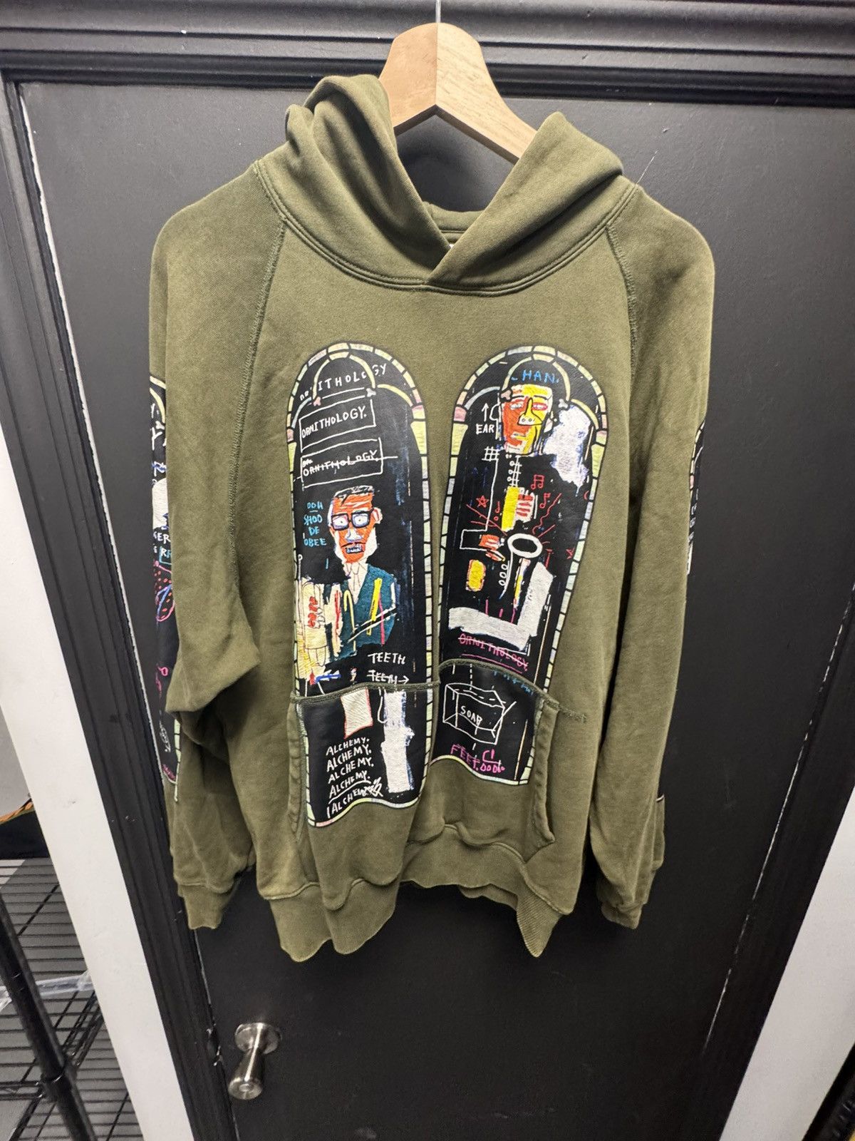 H&M × Who Decides War Who Decides War H&M JeanMichel Basquiat Windows Hoodie Olive Size US XS / EU 42 / 0 - 1 Thumbnail