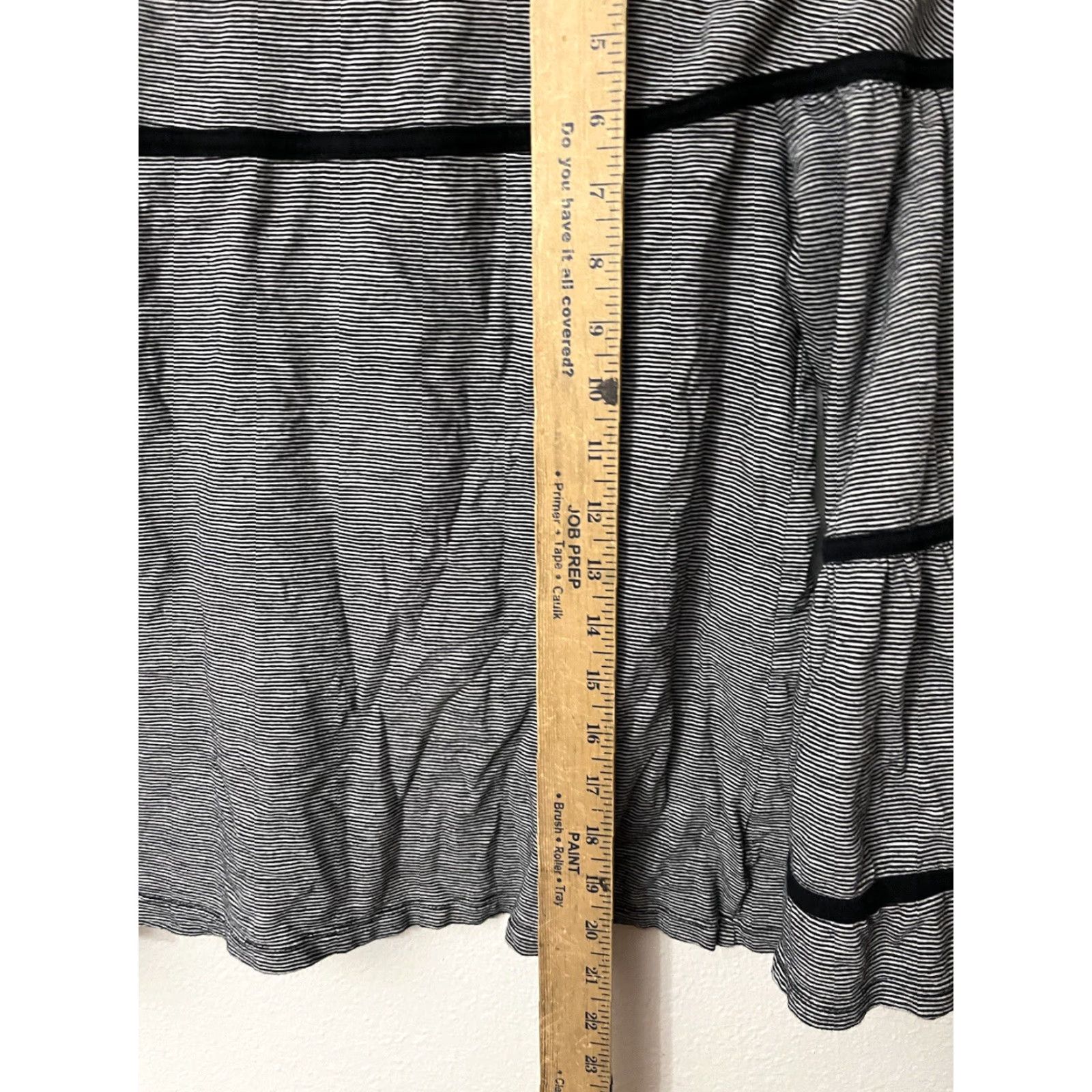 Loft Loft Shirt Womens Small Black Striped Bell Sleeve Casual Size S / US 4 / IT 40 - 4 Thumbnail
