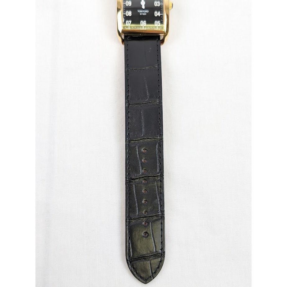 Tom Ford o1rshd1 Size: OS / Watch in Alligator & Real Gold in Black Size ONE SIZE - 9 Thumbnail
