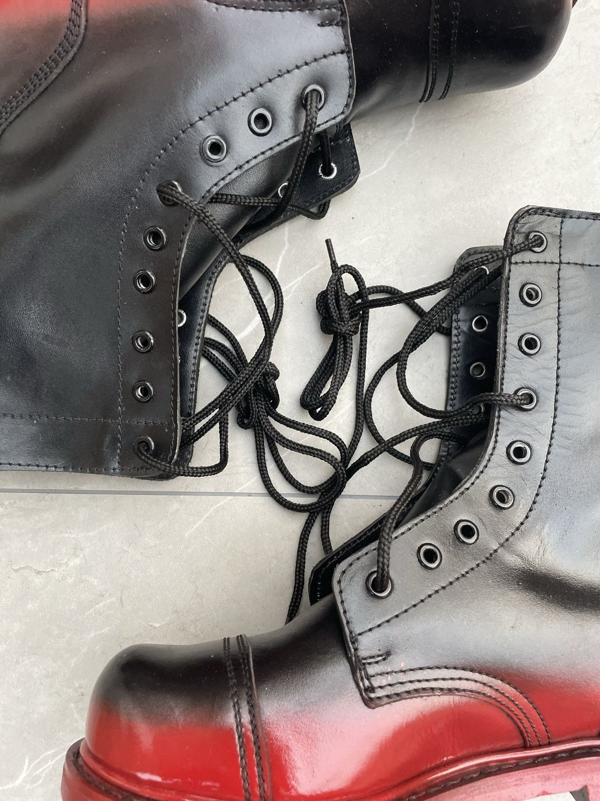 Vintage Vintage Opium Leather Combat Boots Size US 12 / EU 45 - 5 Thumbnail