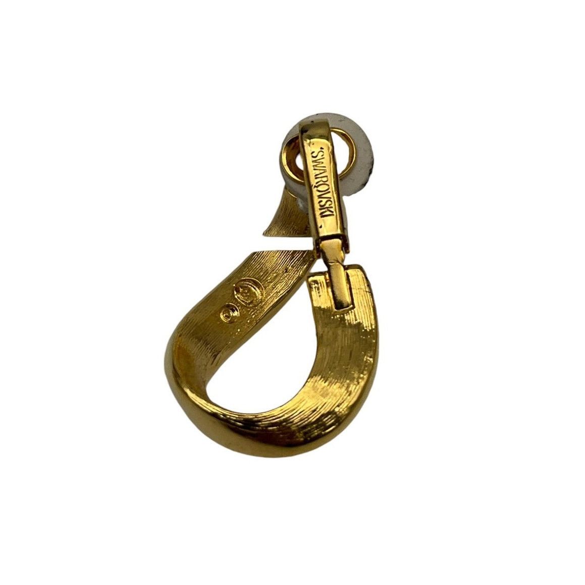 Swarovski SWAROVSKI Crystal Vintage Baguette Gold-Plated Twist Earring Size ONE SIZE - 3 Thumbnail