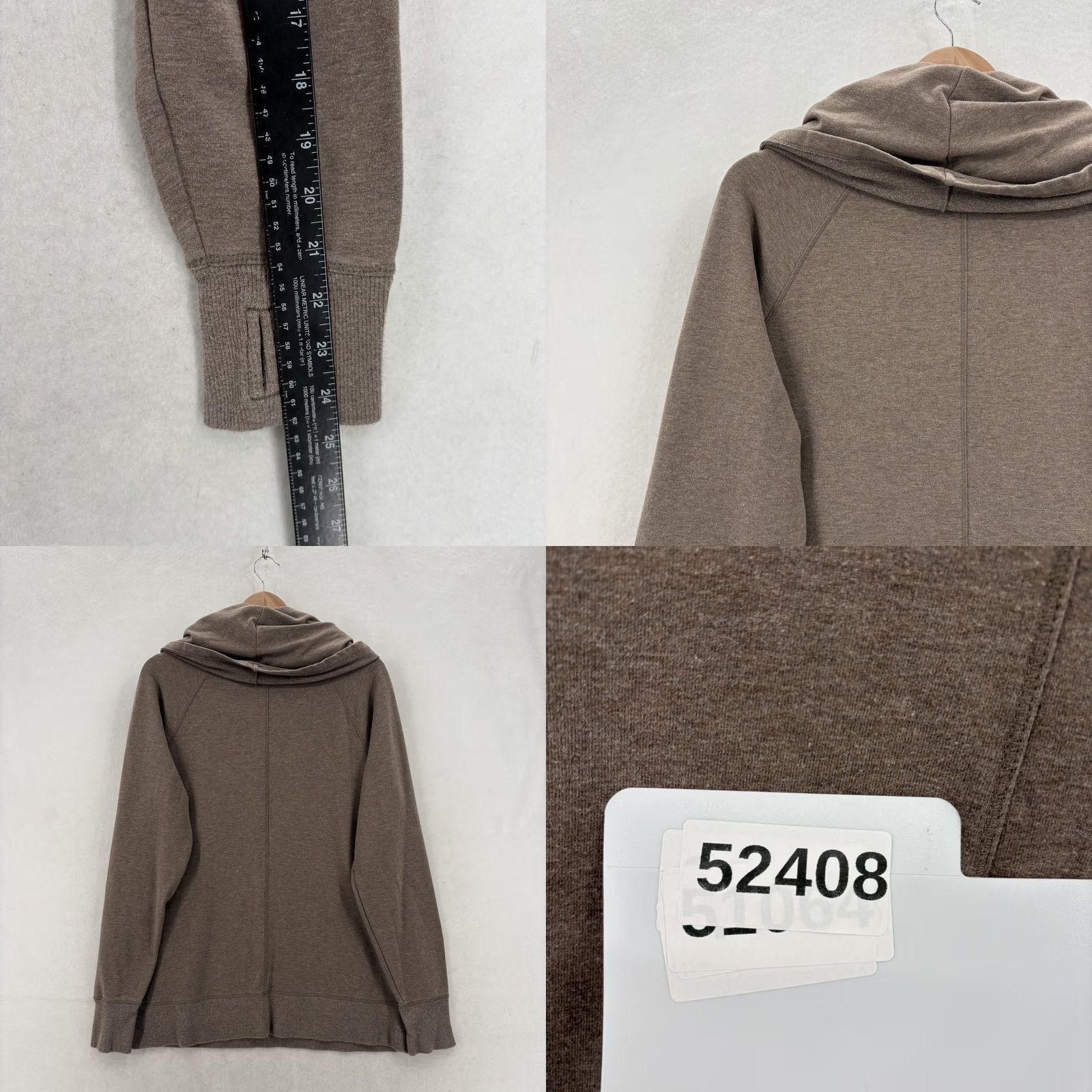 Vintage L.L.Bean Womens XL Brown Cowl Neck Fleece Pullover Kangaroo Pocket Size XL / US 12-14 / IT 48-50 - 8 Thumbnail