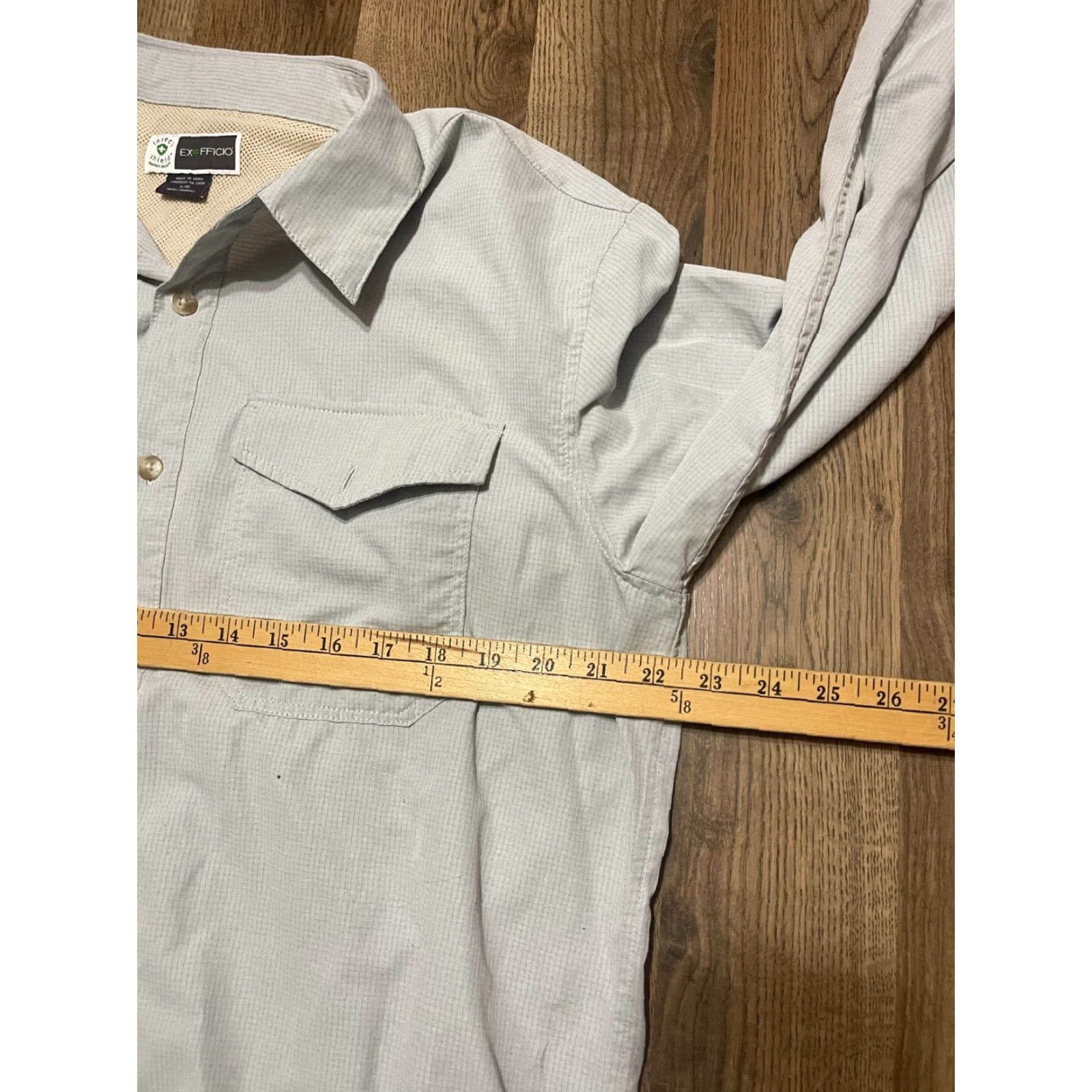 ExOfficio ExOfficio Shirt Mens L Gray Button Up Long Sleeve Pockets, Casual, Regular Fit, Fall Spring Summer, Button-Up, Color may vary, Free Return, N/A Size US L / EU 52-54 / 3 - 5 Thumbnail