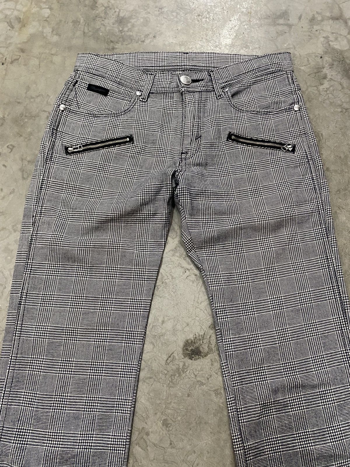 Hysteric Glamour × Le Grande Bleu (L.G.B.) × Wrangler Japanese Wrangler Checked Gothic Punk Zip Slim Stretchable Size US 30 / EU 46 - 4 Thumbnail