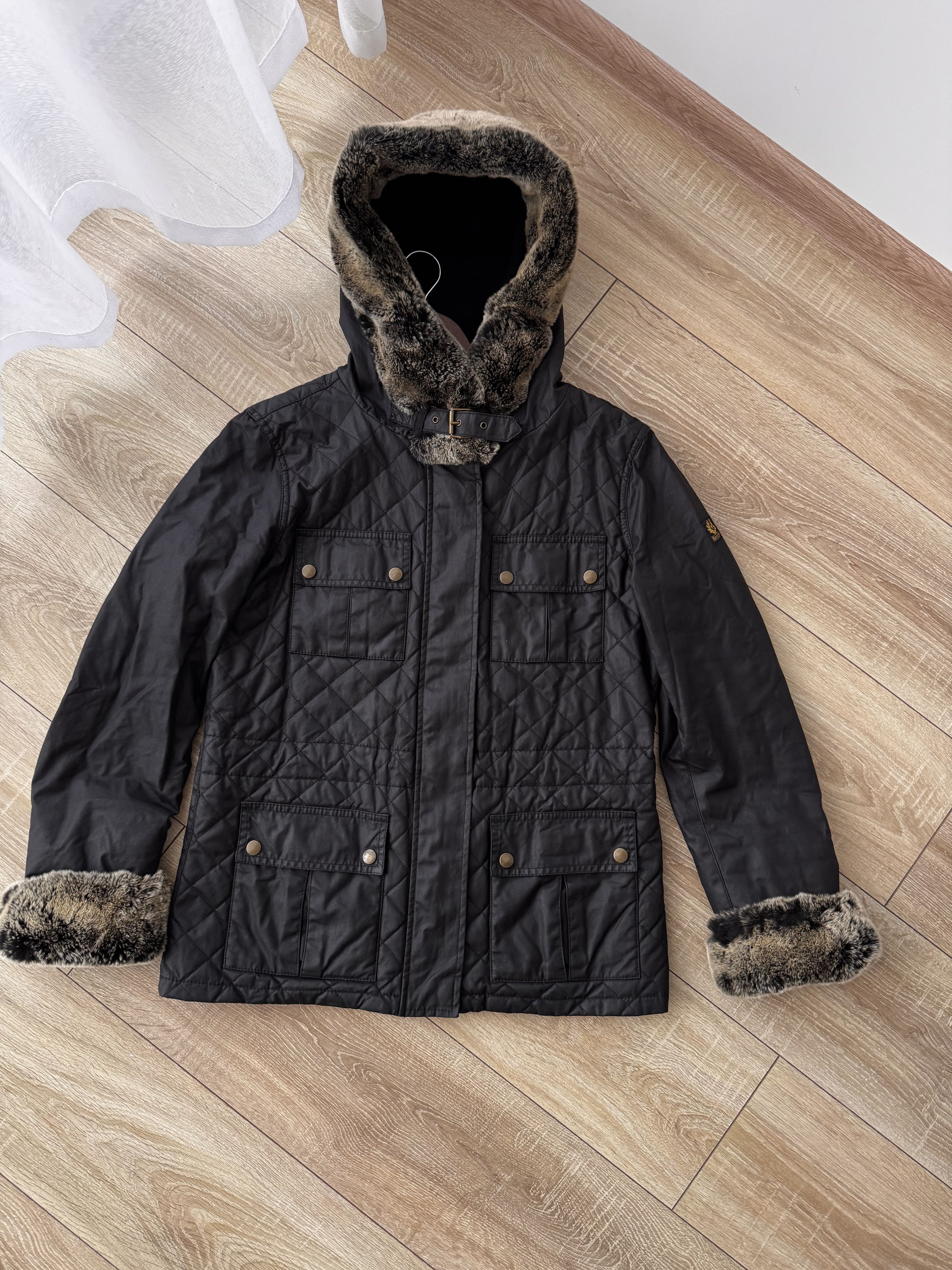 Belstaff Vintage Belstaff Luxury Wax Quilted Rabbit Fur W' Jacket Size L / US 10 / IT 46 - 3 Thumbnail