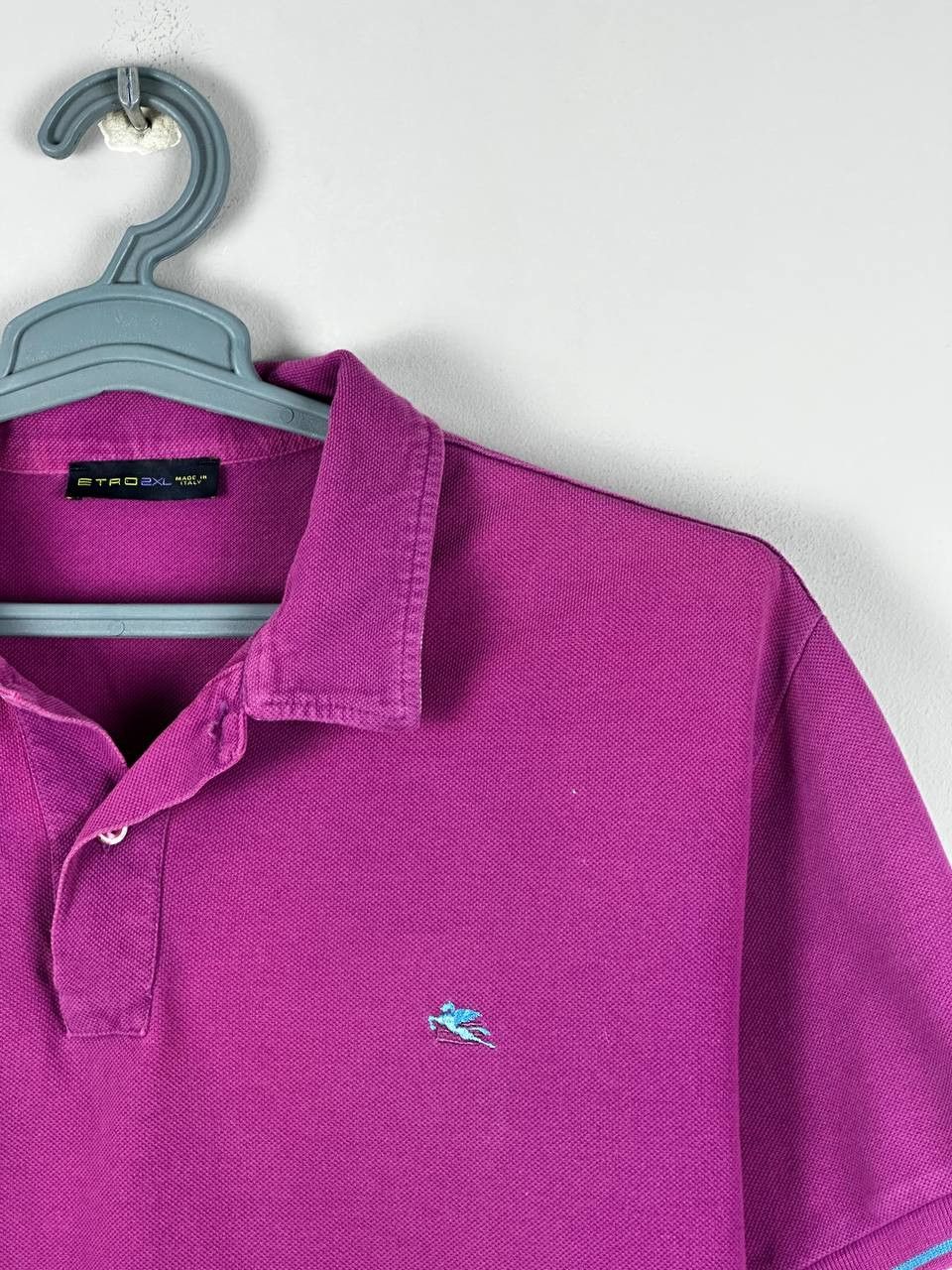 Etro Etro Purple Vintage Polo T-Shirt mini logo Size US XXL / EU 58 / 5 - 3 Thumbnail