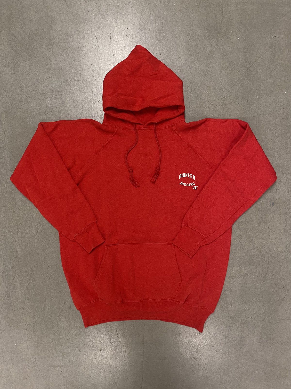 image of 70's Champion Hoodie Great Condition in Red, Men's (Size XL)