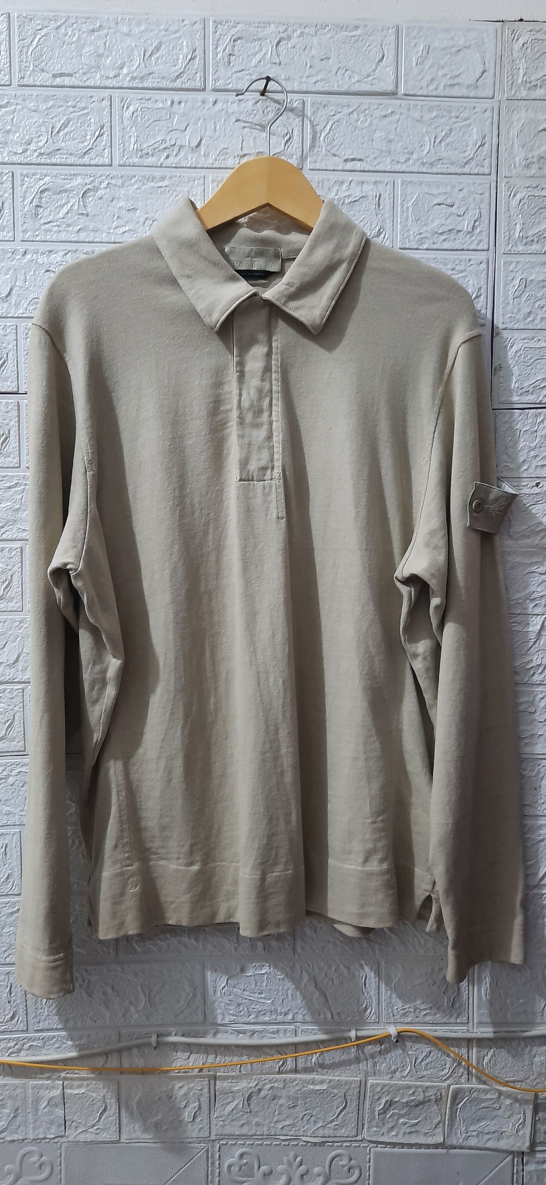 Stone Island Stone Island 2023 Beige Ghost Long sleeve Polo Size US XL / EU 56 / 4 - 1 Thumbnail