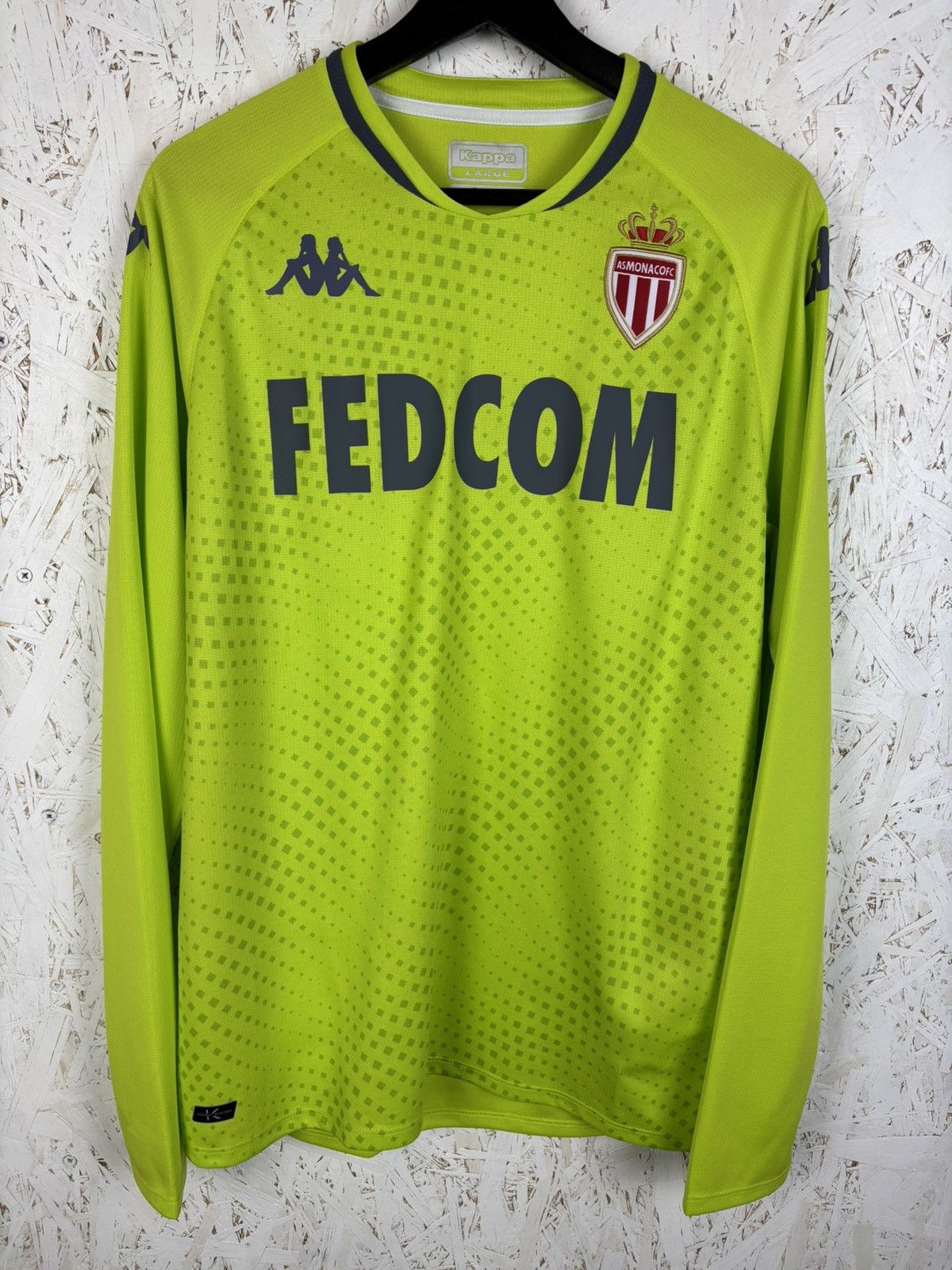 Kappa Kappa AS Monaco 2020/21 GK Kit Soccer Jersey Yellow Size L Size US L / EU 52-54 / 3 - 1 Thumbnail