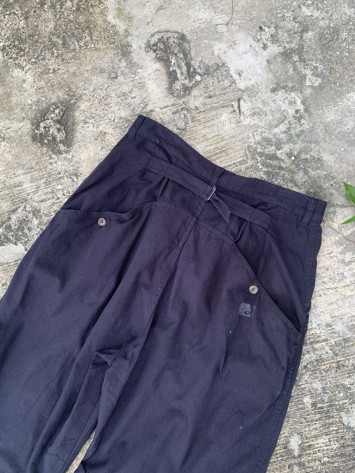 Japanese Brand Steal 🔥 baggy Niko and buckle back double knee loose pants Size US 33 - 11 Thumbnail