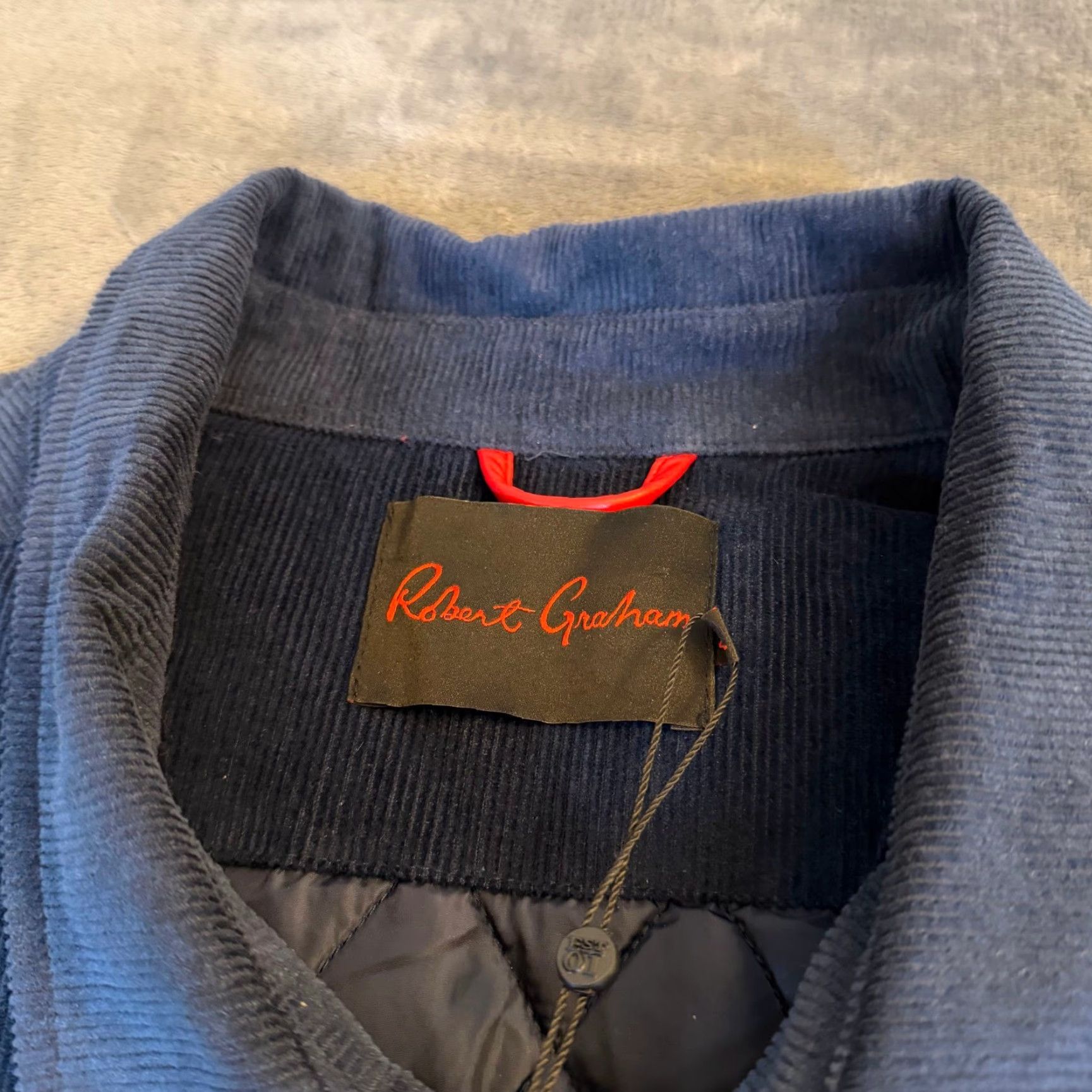 Robert Graham VINTAGE Robert Graham Navy Blue Corduroy Quilted Lined Shirt Jacket Mens 2XL NWT Size US XXL / EU 58 / 5 - 5 Thumbnail