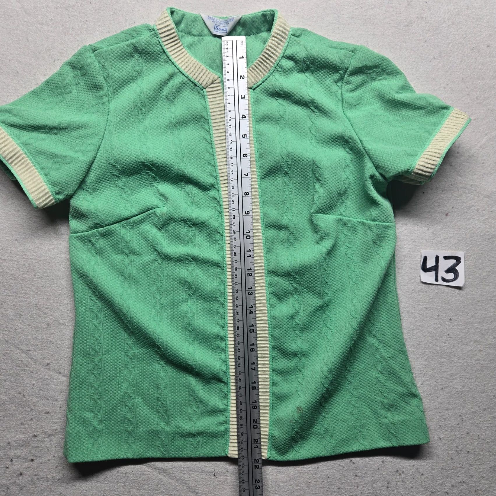 Sears Vintage Sears Cardigan Women's Small Green 80s Retro Knit Polyester Casual Short Sleeve Size S Winter Spring Summer Womens Size S / US 4 / IT 40 - 5 Thumbnail