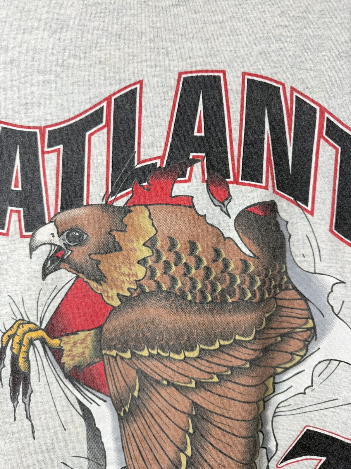 Vintage Rare 1993 NFL Atlanta Falcons Nutmeg T Shirt Size US XL / EU 56 / 4 - 5 Thumbnail